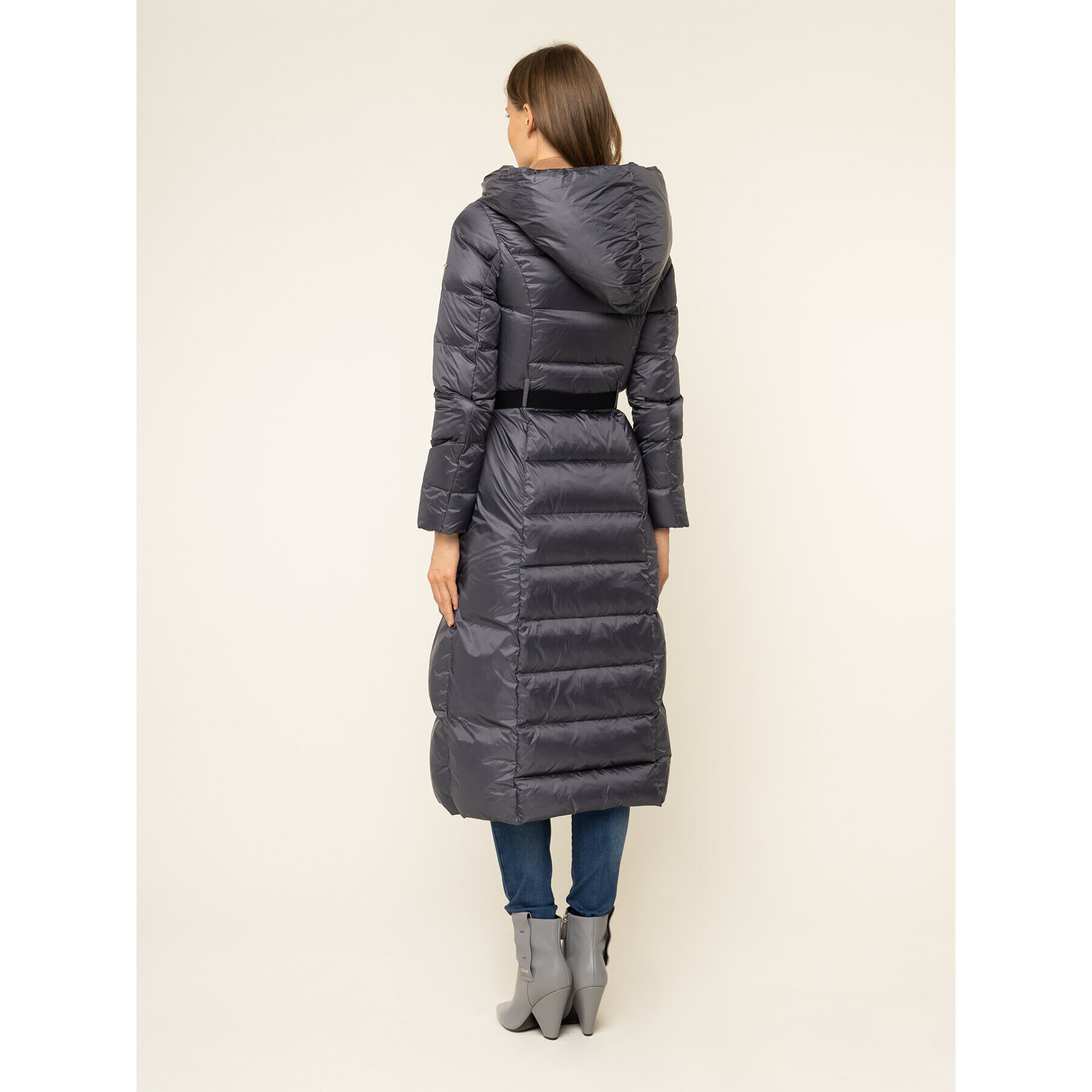 Liu Jo Пухено яке L69003 T5602 Сив Regular Fit - Pepit.bg