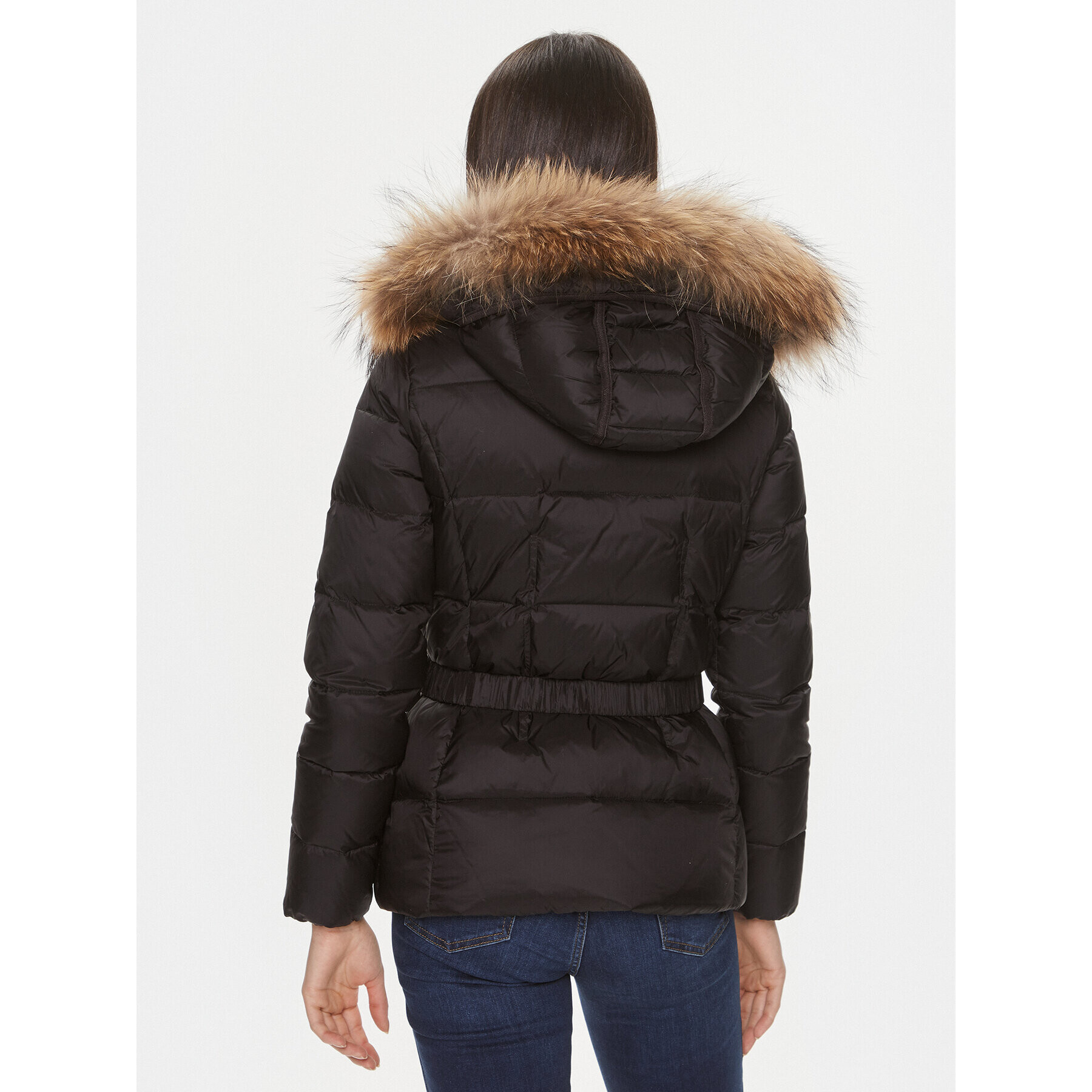 Liu Jo Пухено яке MF3062 T3130 Черен Regular Fit - Pepit.bg