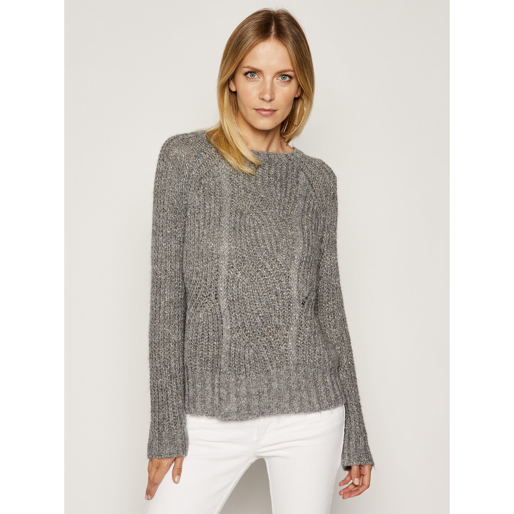Liu Jo Пуловер C69254 MA75I Сив Regular Fit - Pepit.bg