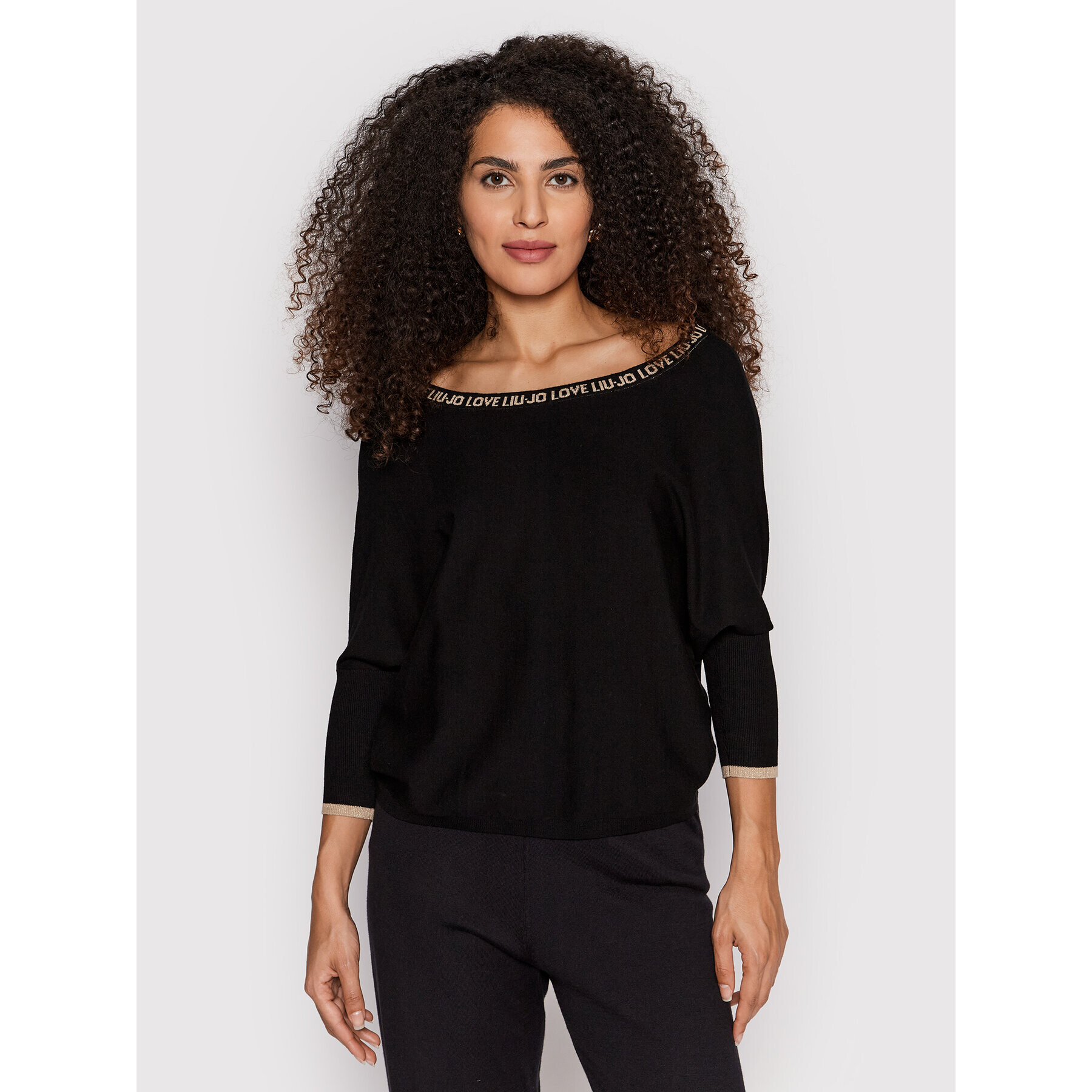 Liu Jo Пуловер CA2181 MS99E Черен Regular Fit - Pepit.bg