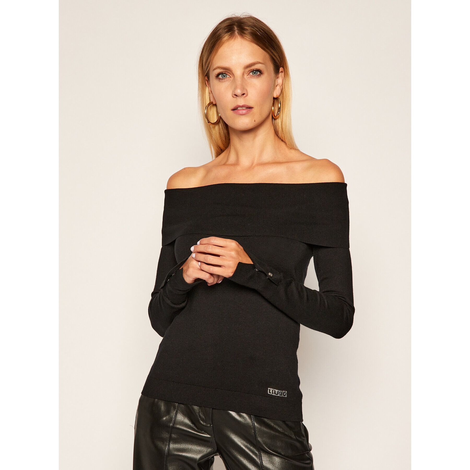 Liu Jo Пуловер MF0077 MA49I Черен Slim Fit - Pepit.bg