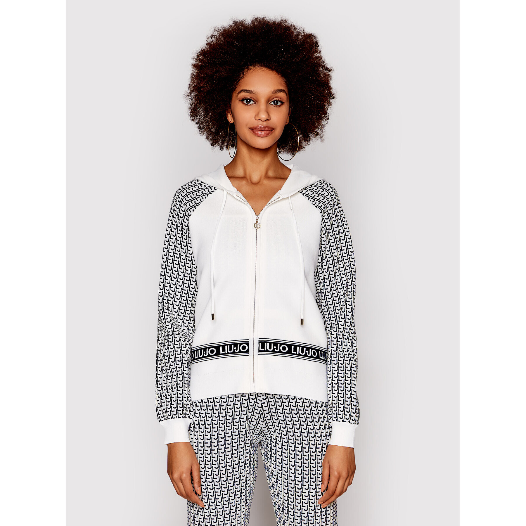 Liu Jo Sport Кардиган TA2256 MA16M Бял Regular Fit - Pepit.bg