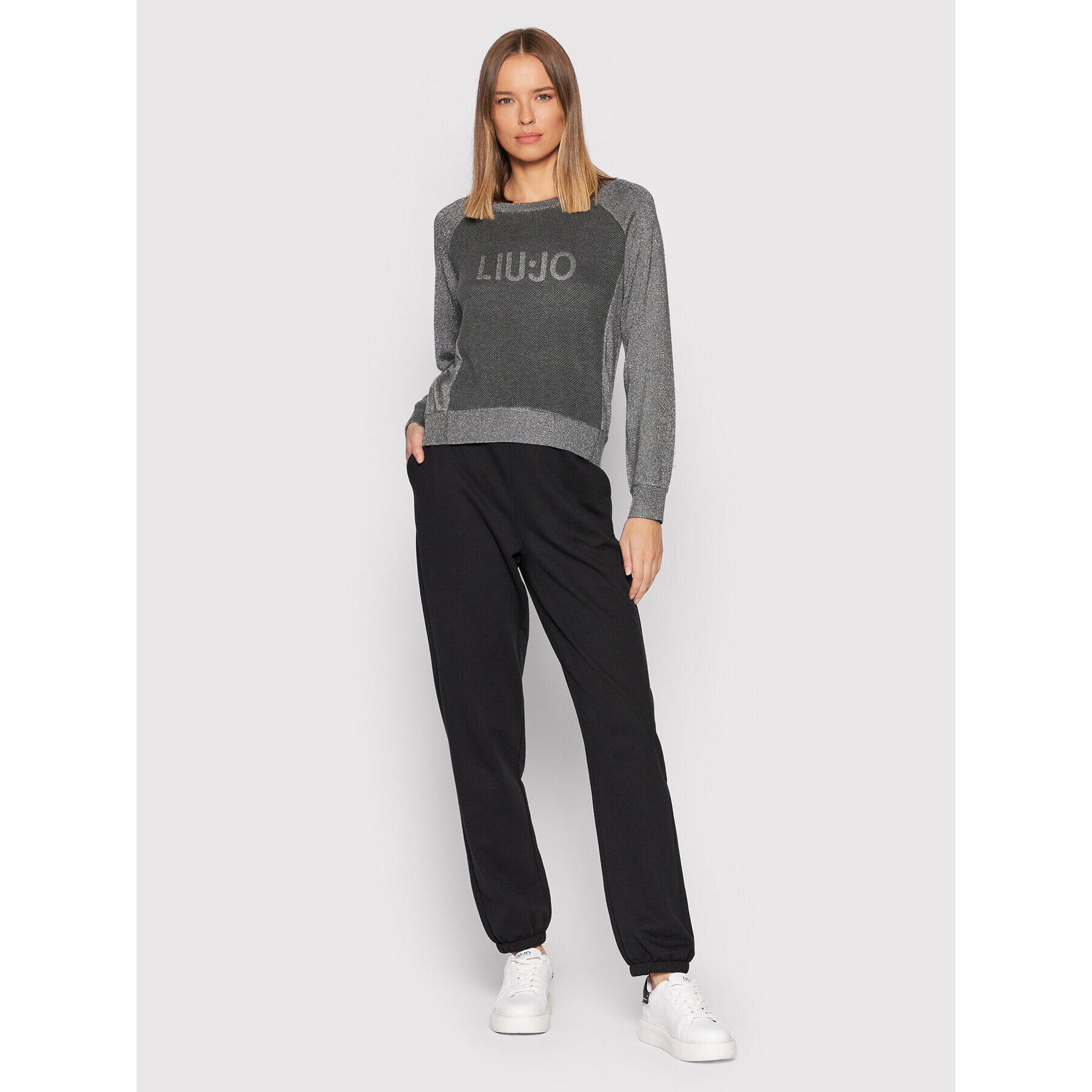 Liu Jo Sport Пуловер TF1189 MA831 Сив Regular Fit - Pepit.bg