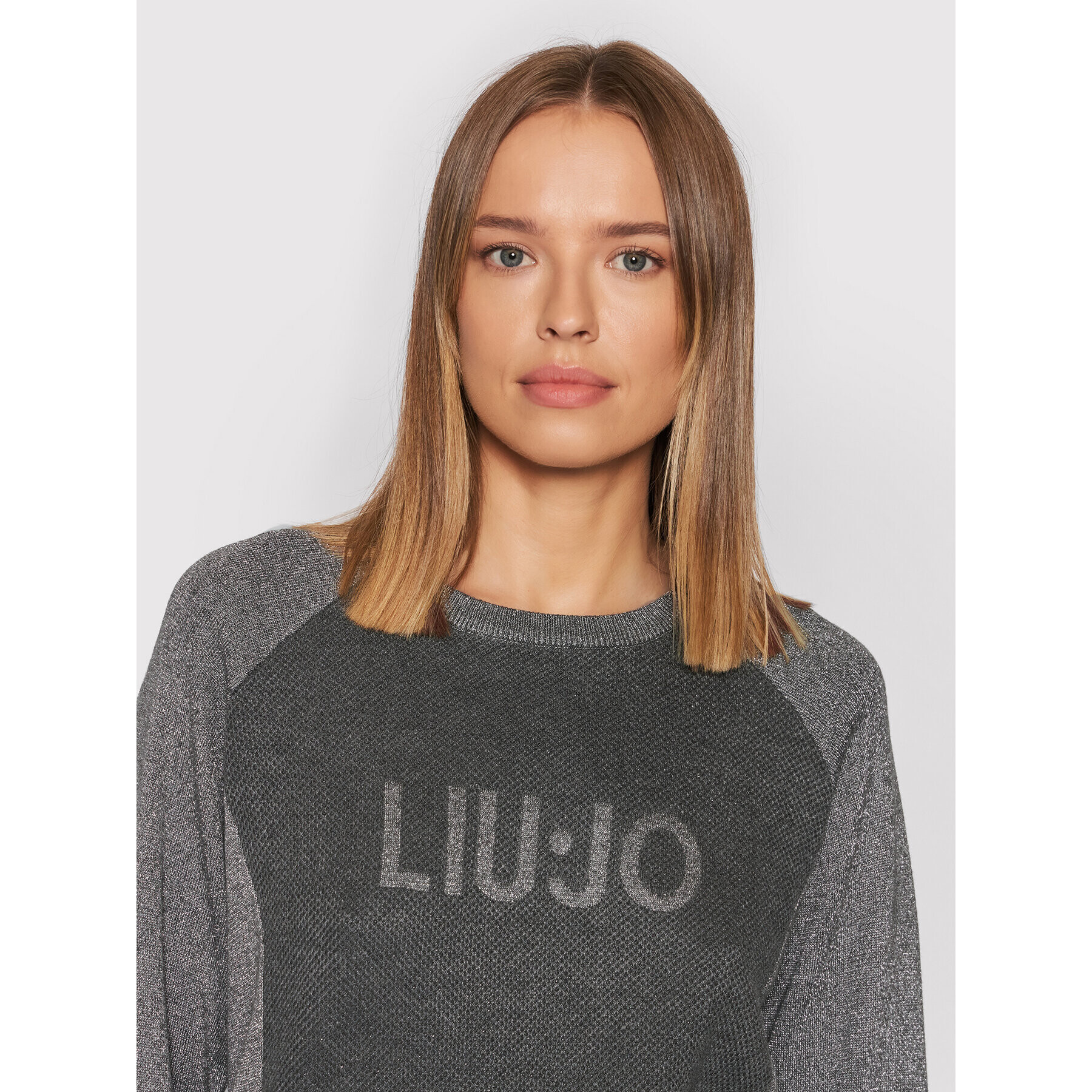 Liu Jo Sport Пуловер TF1189 MA831 Сив Regular Fit - Pepit.bg