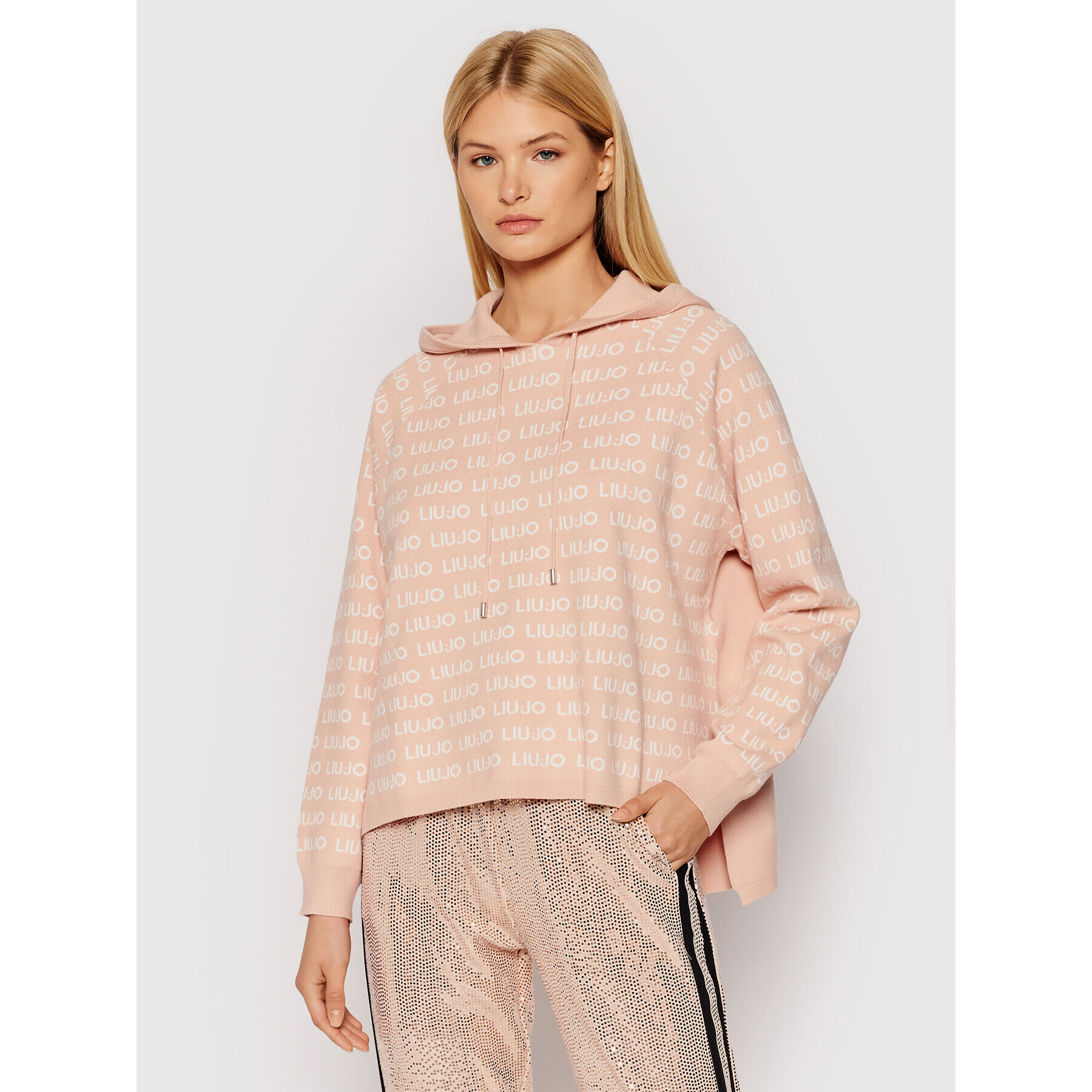 Liu Jo Sport Пуловер TF1234 MA63L Розов Boxy Fit - Pepit.bg