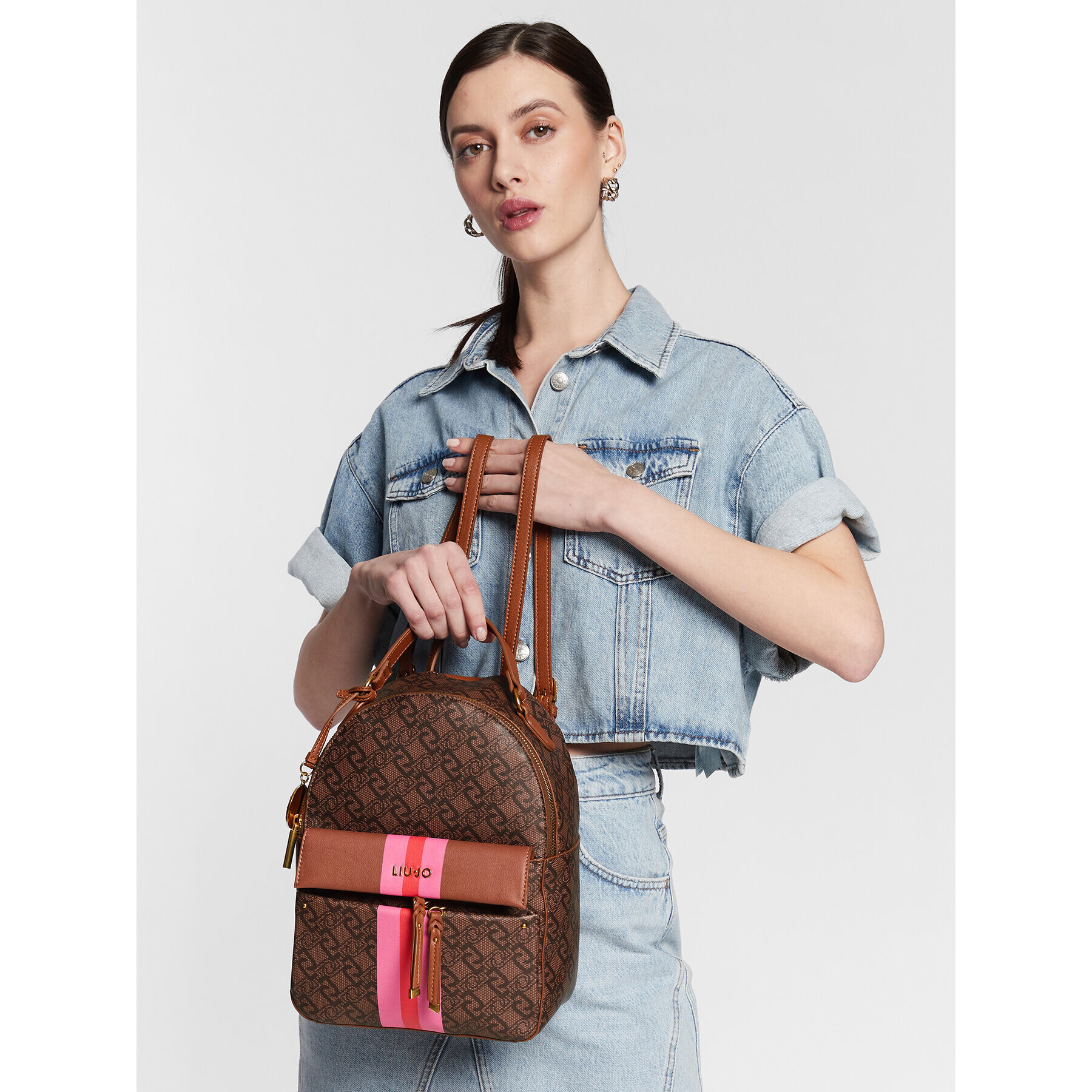 Liu Jo Раница Ecs M Backpack AA3079 E0538 Кафяв - Pepit.bg