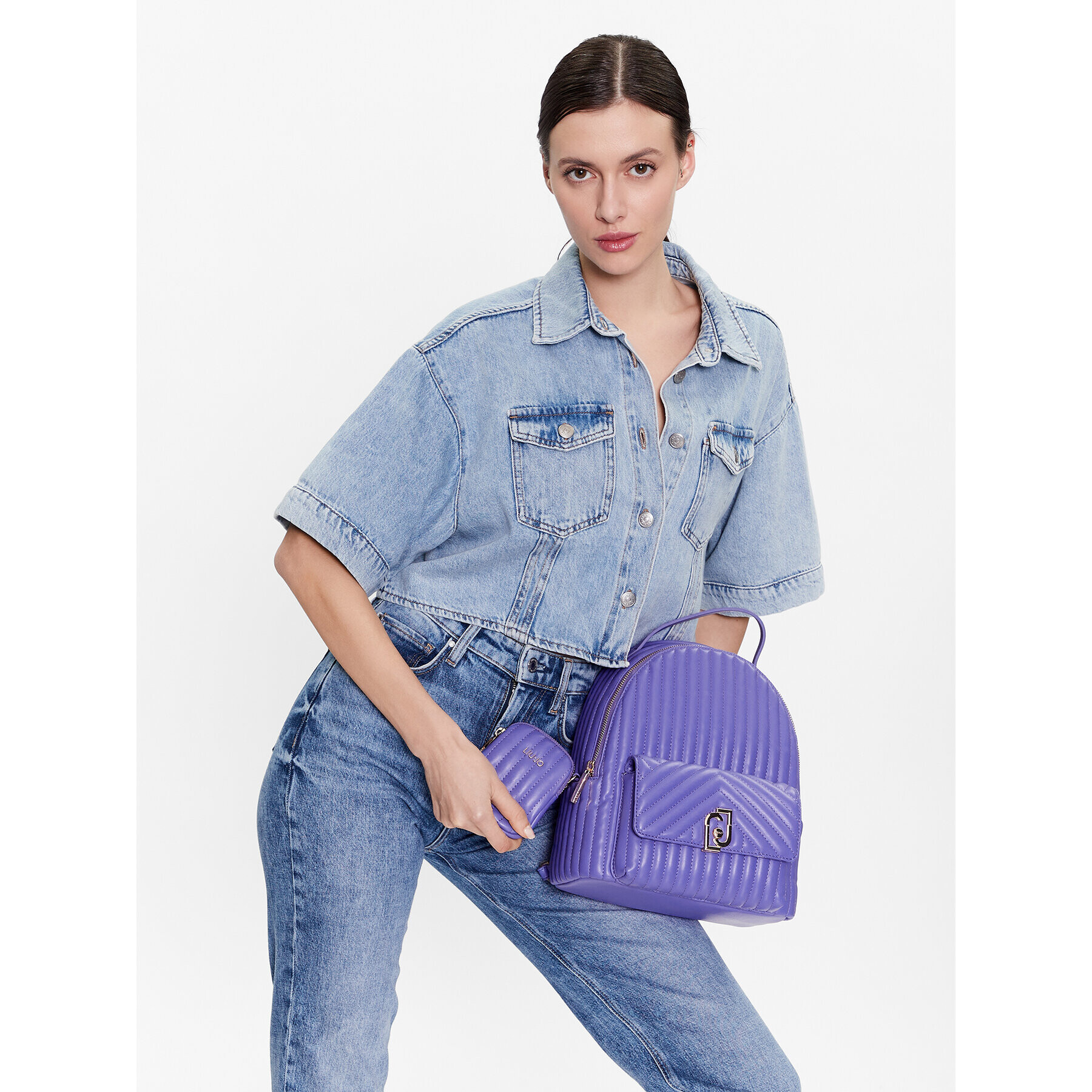 Liu Jo Раница Ecs M Backpack AA3230 E0426 Виолетов - Pepit.bg