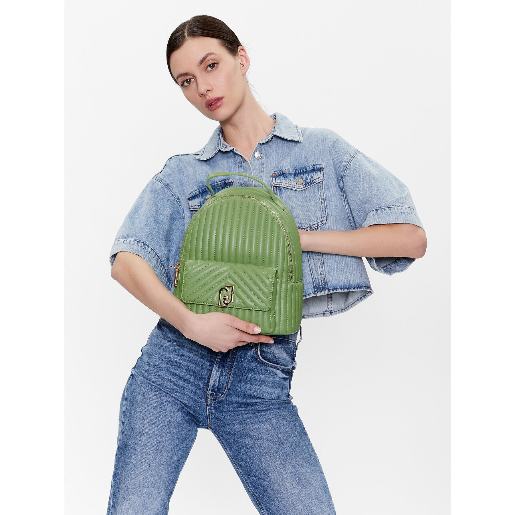 Liu Jo Раница Ecs M Backpack AA3230 E0426 Зелен - Pepit.bg