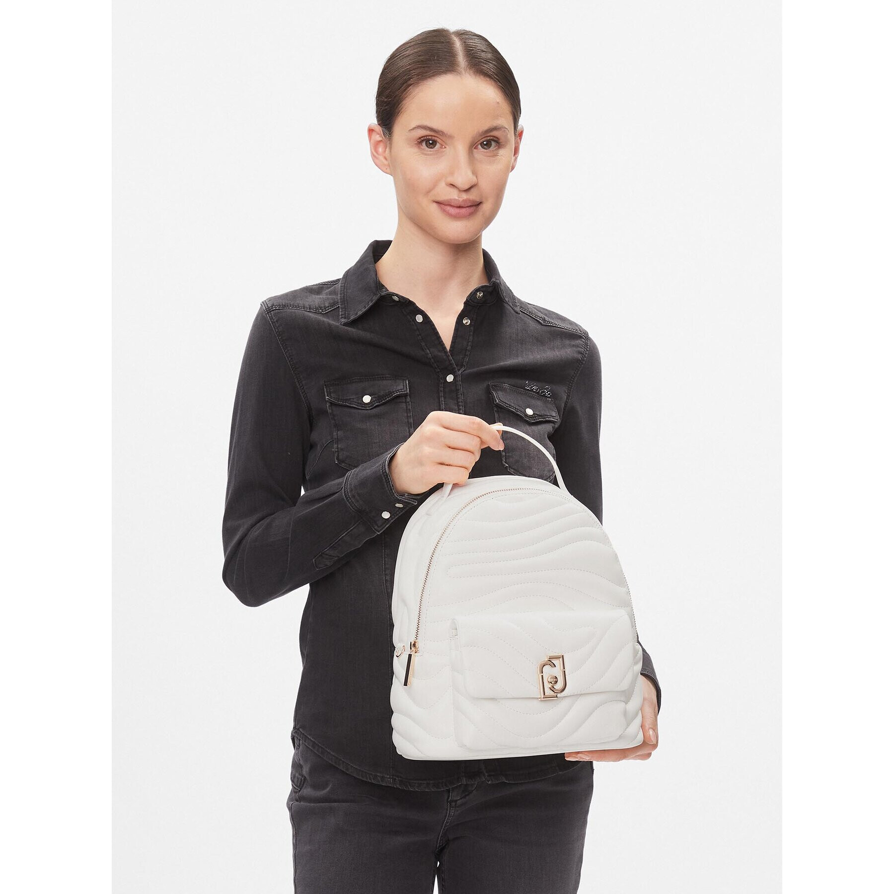 Liu Jo Раница Ecs M Backpack AA4263 E0036 Бял - Pepit.bg