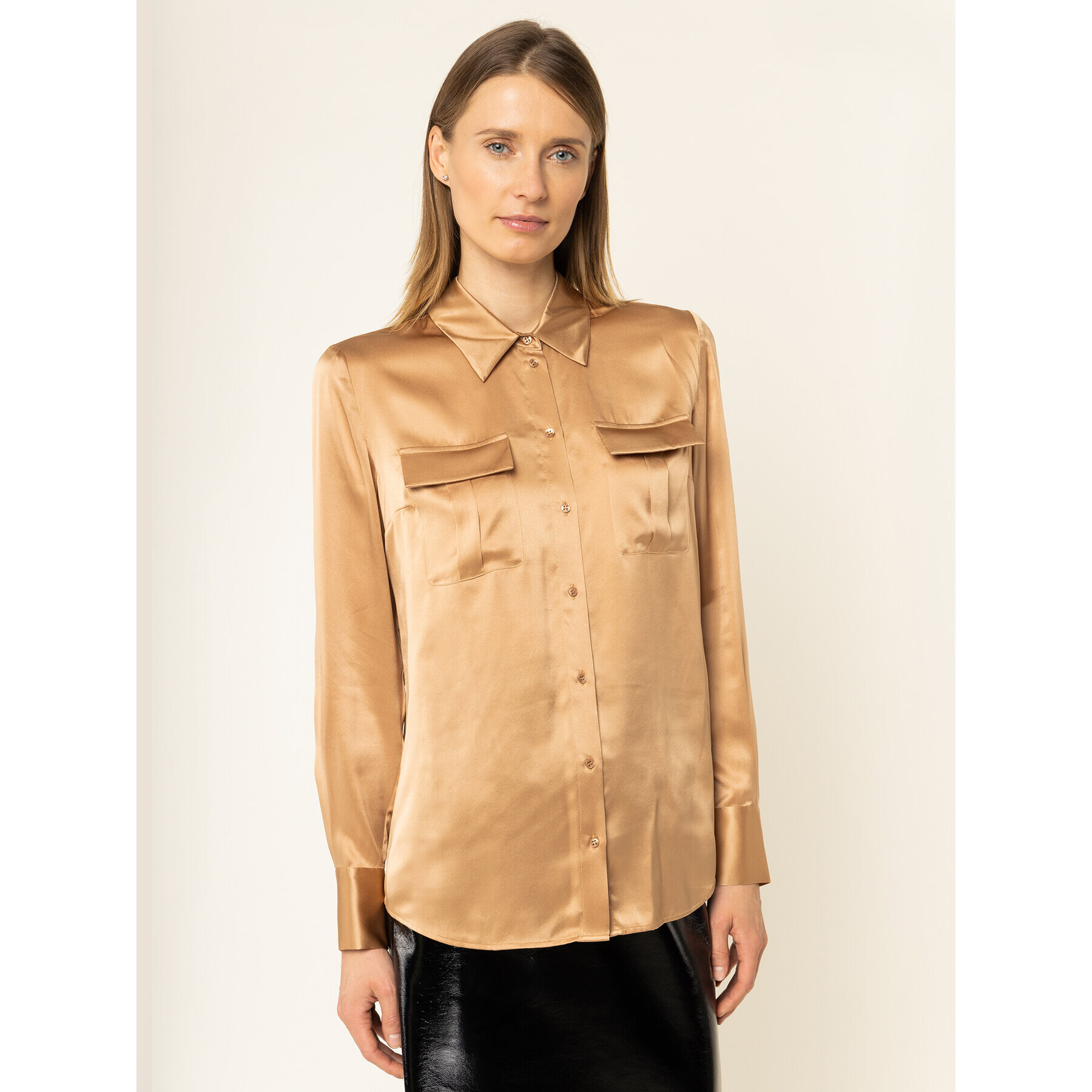 Liu Jo Риза C69189 T5709 Кафяв Regular Fit - Pepit.bg