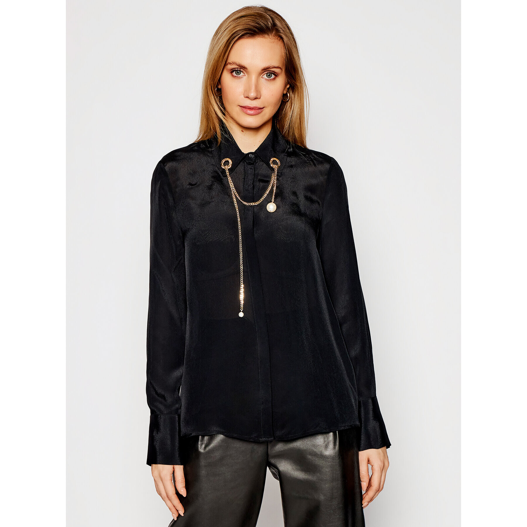 Liu Jo Риза CA1232 T5888 Черен Regular Fit - Pepit.bg