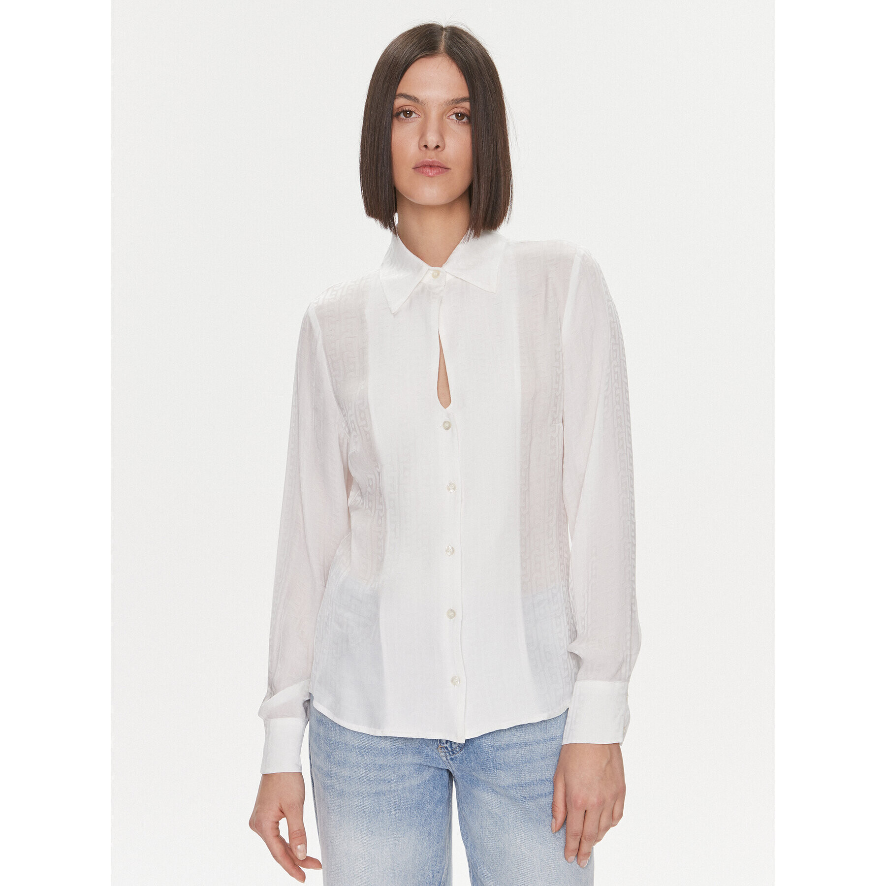 Liu Jo Риза MF3312 T3702 Бял Regular Fit - Pepit.bg