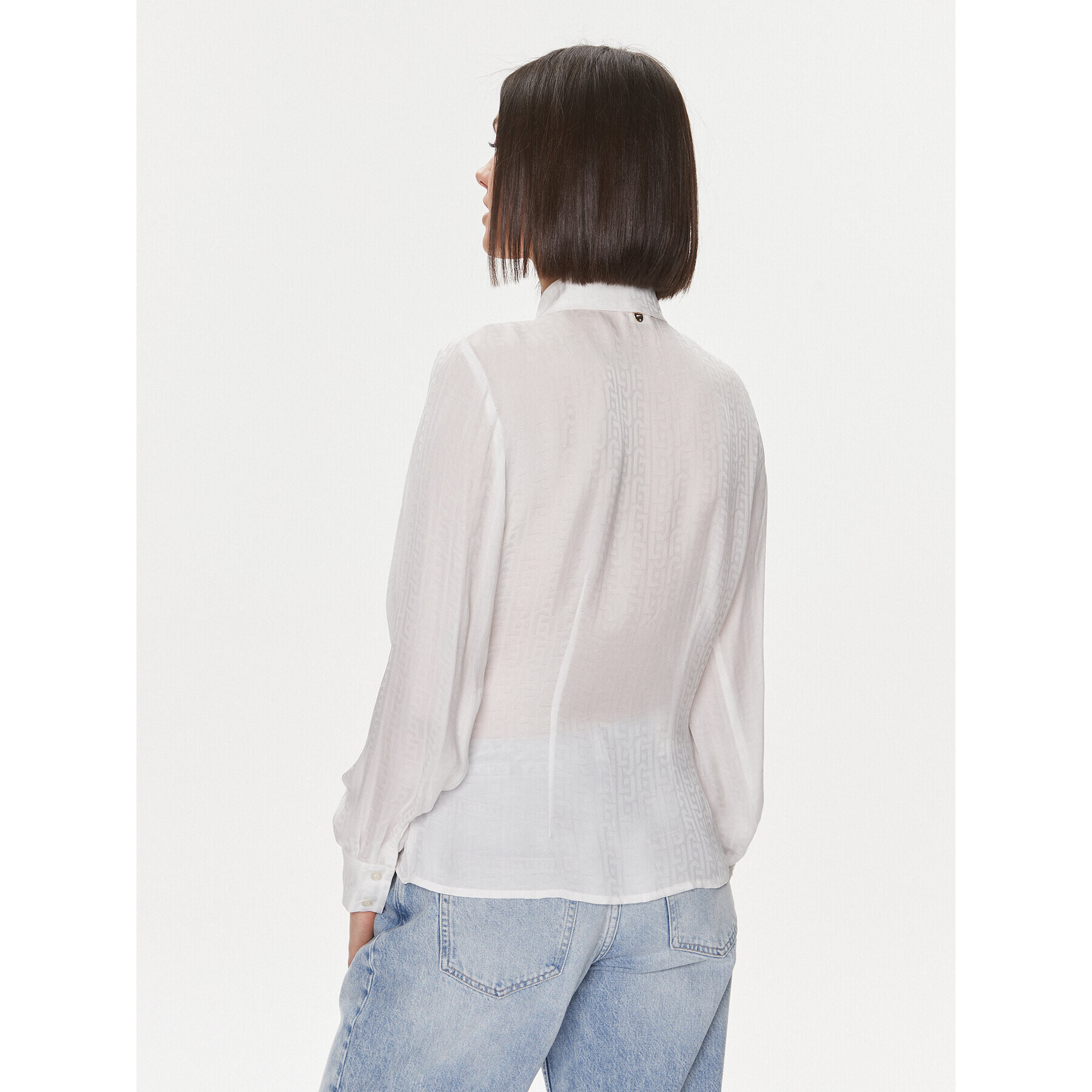 Liu Jo Риза MF3312 T3702 Бял Regular Fit - Pepit.bg