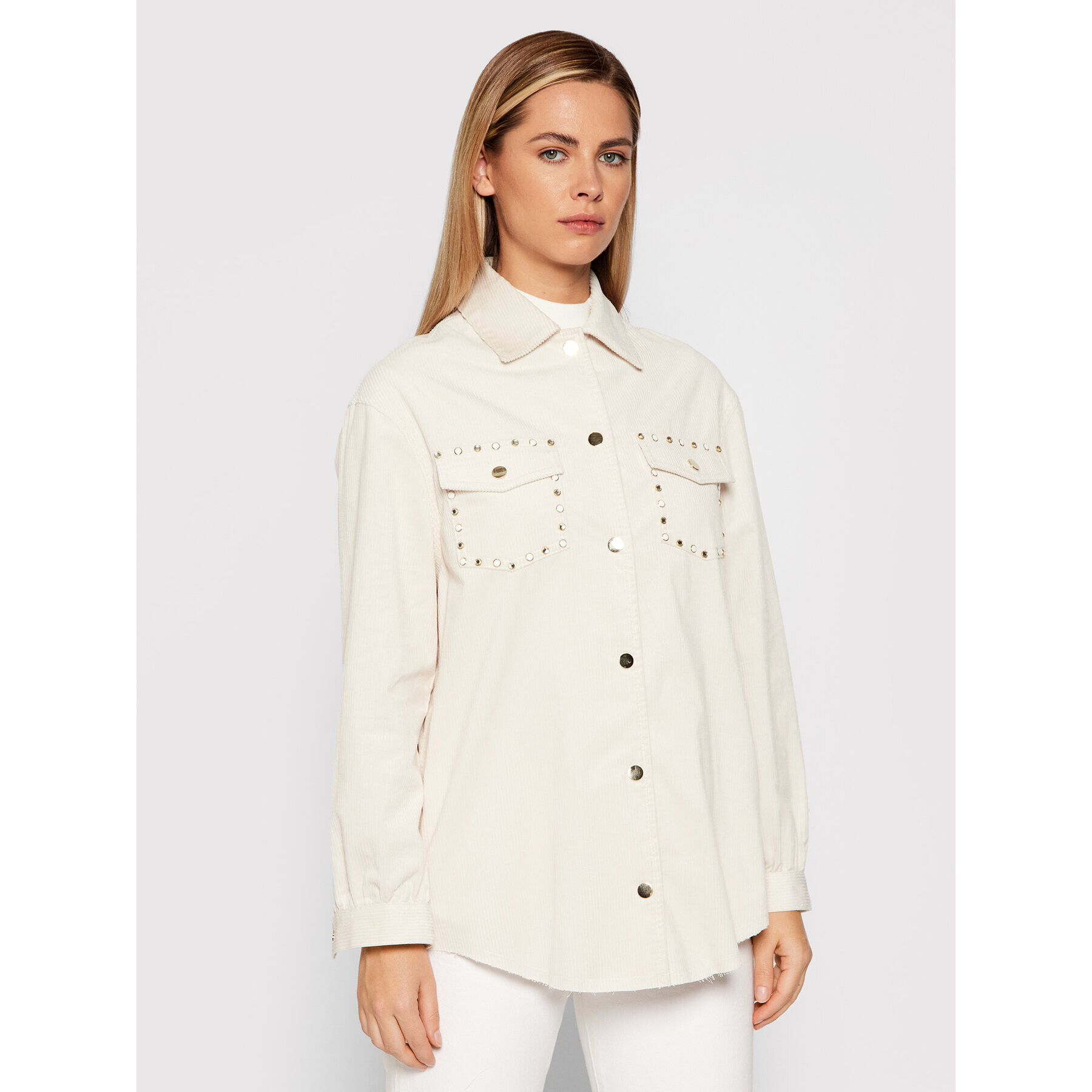 Liu Jo Риза WF1164 T3012 Бежов Relaxed Fit - Pepit.bg
