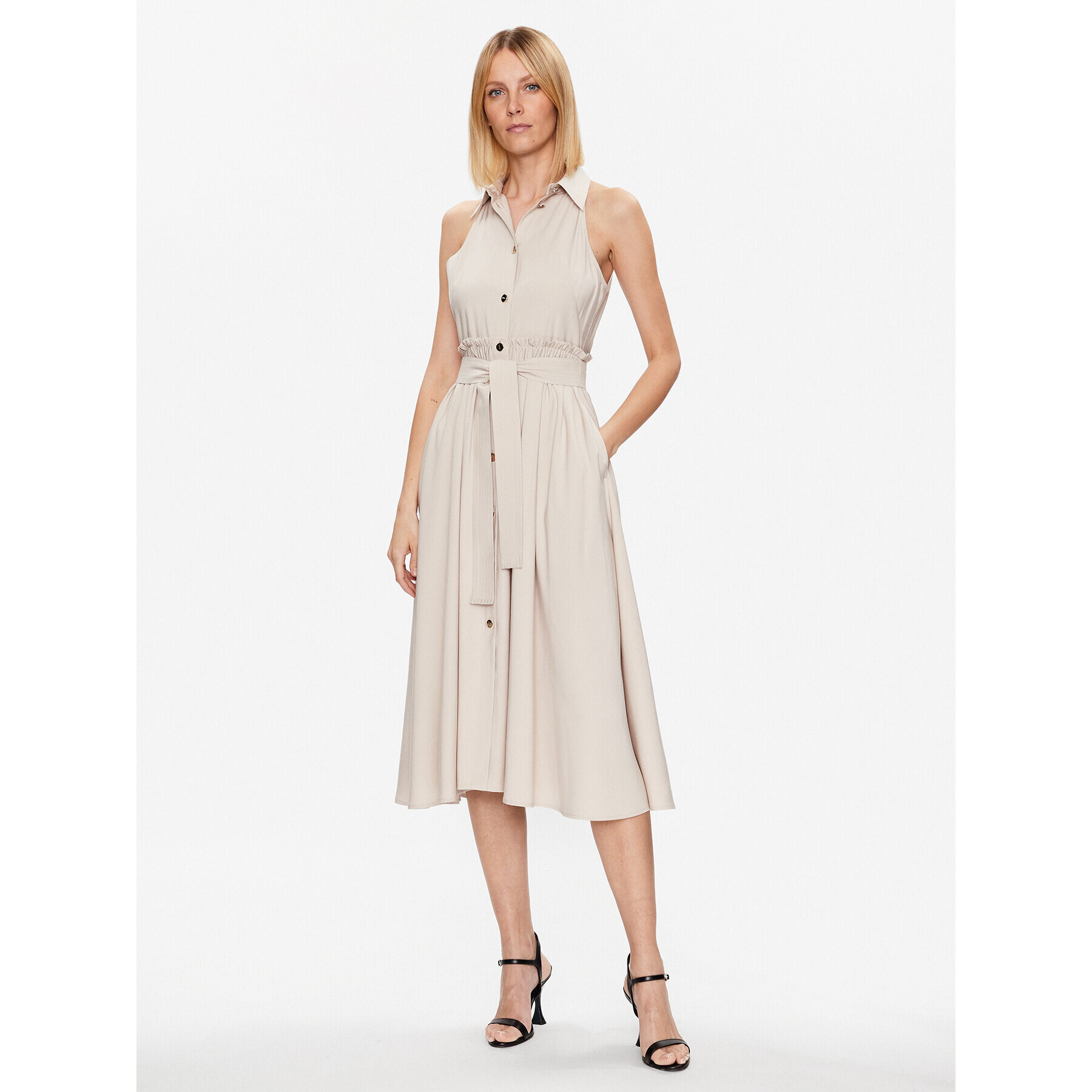Liu Jo Рокля тип риза CA3348 T2508 Бежов Regular Fit - Pepit.bg