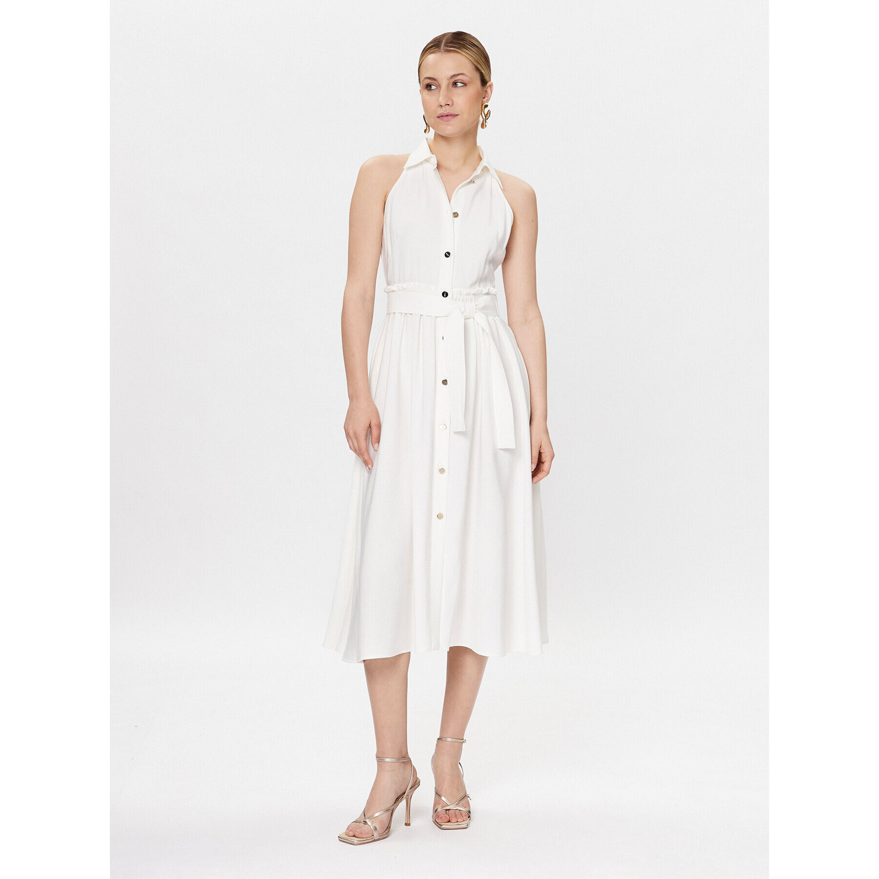 Liu Jo Рокля тип риза CA3348 T2508 Екрю Regular Fit - Pepit.bg