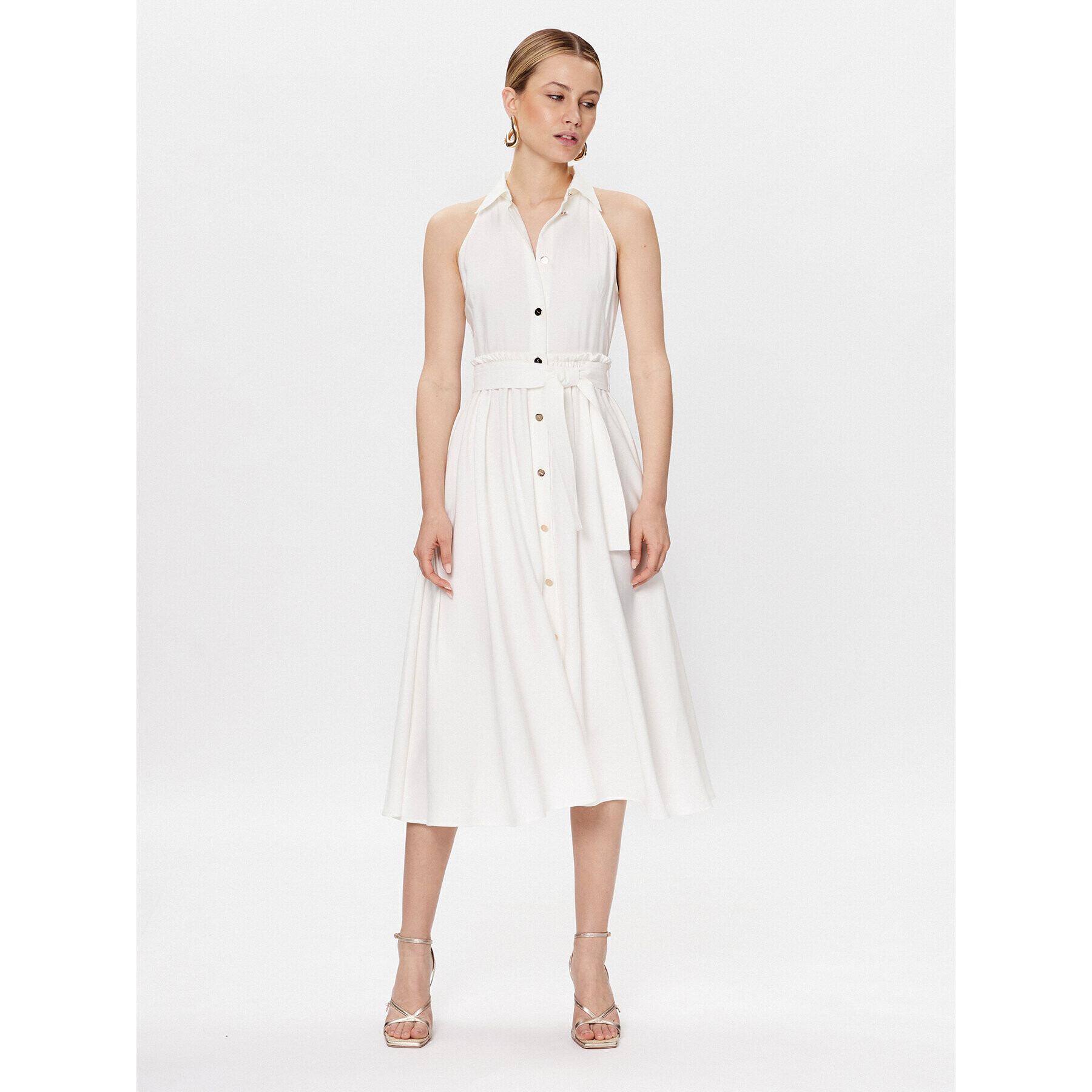 Liu Jo Рокля тип риза CA3348 T2508 Екрю Regular Fit - Pepit.bg