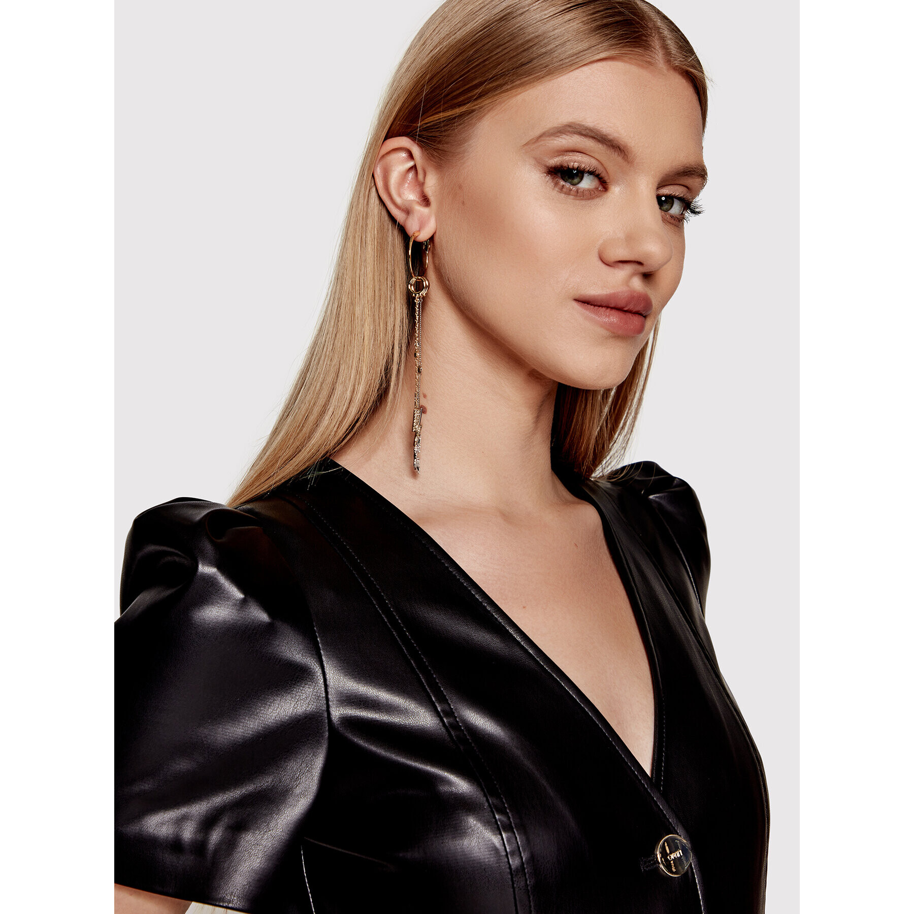 Liu Jo Рокля от имитация на кожа CA2197 E0641 Черен Regular Fit - Pepit.bg