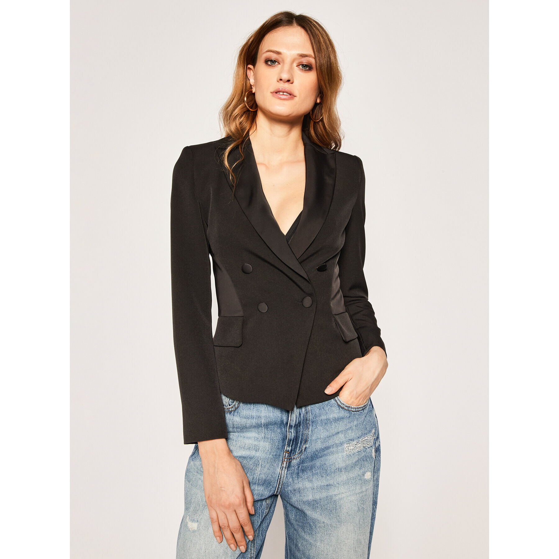 Liu Jo Сако IA0087 T7896 Черен Slim Fit - Pepit.bg