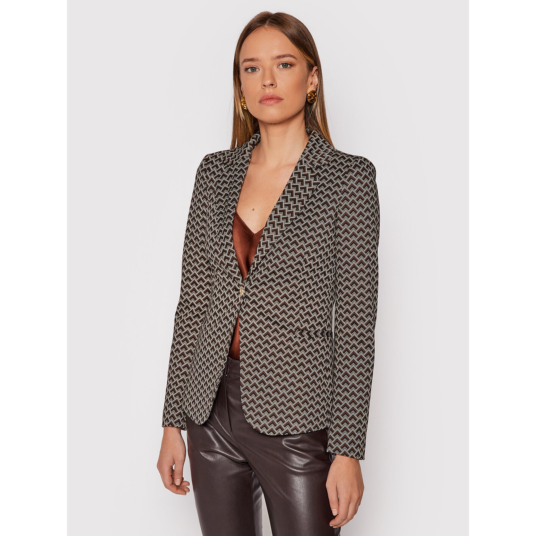 Liu Jo Сако WF1183 J1657 Кафяв Regular Fit - Pepit.bg