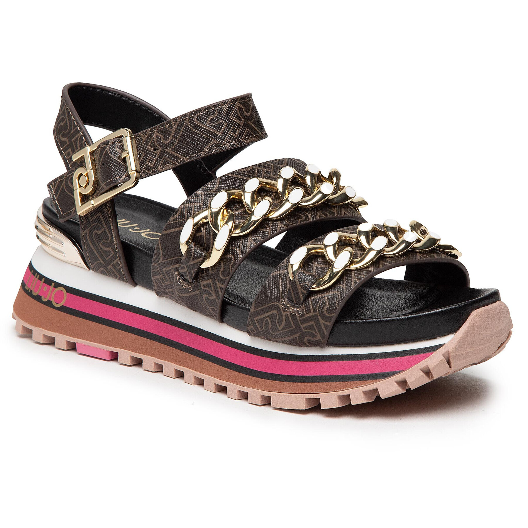 Liu Jo Сандали Maxi Wonder Sandal 9 BA1077 EX057 Кафяв - Pepit.bg
