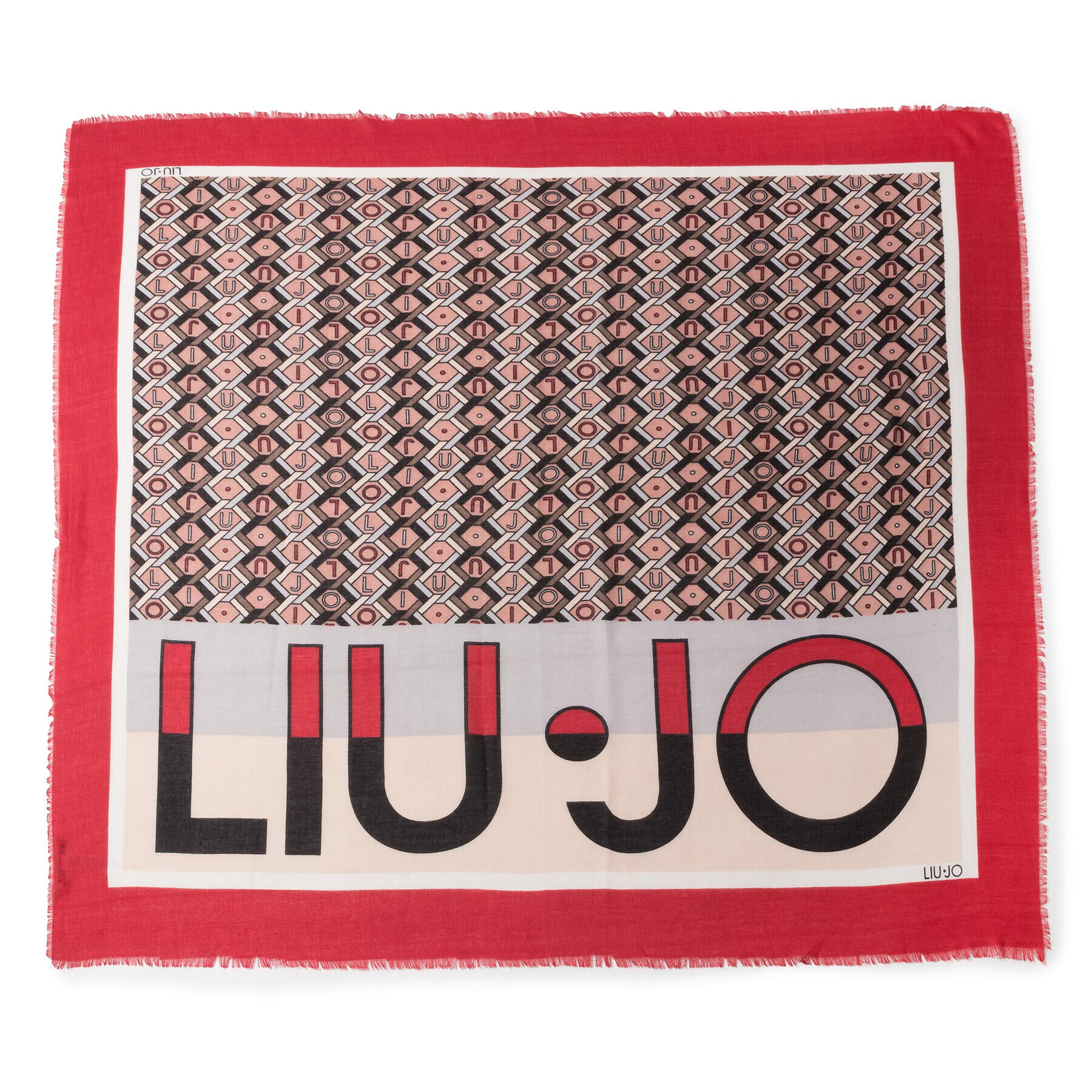 Liu Jo Шал Foulard 120X120 Soff 2A0014 T0300 Червен - Pepit.bg