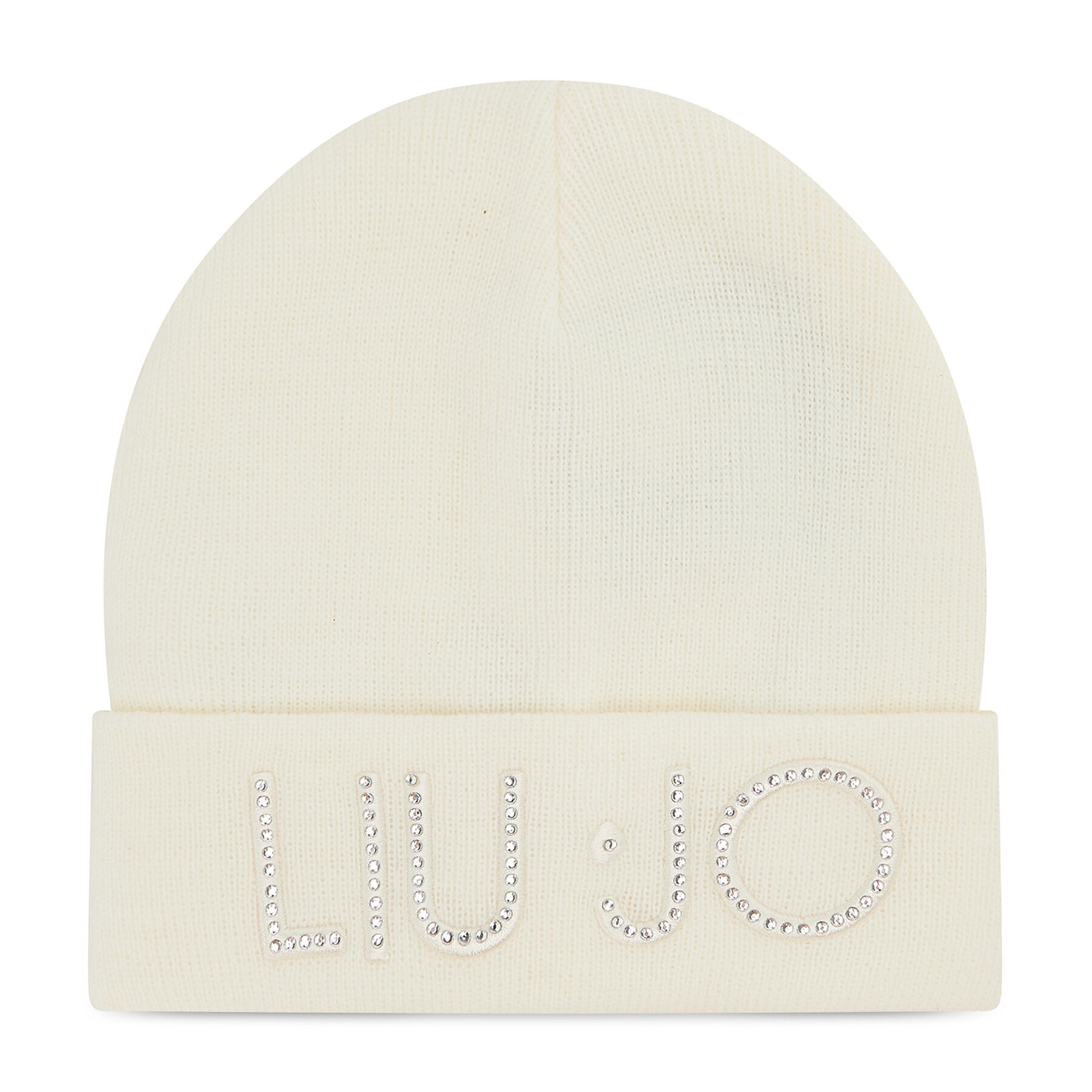 Liu Jo Шапка Beanie Logo Strass 2F1001 M0300 Бял - Pepit.bg