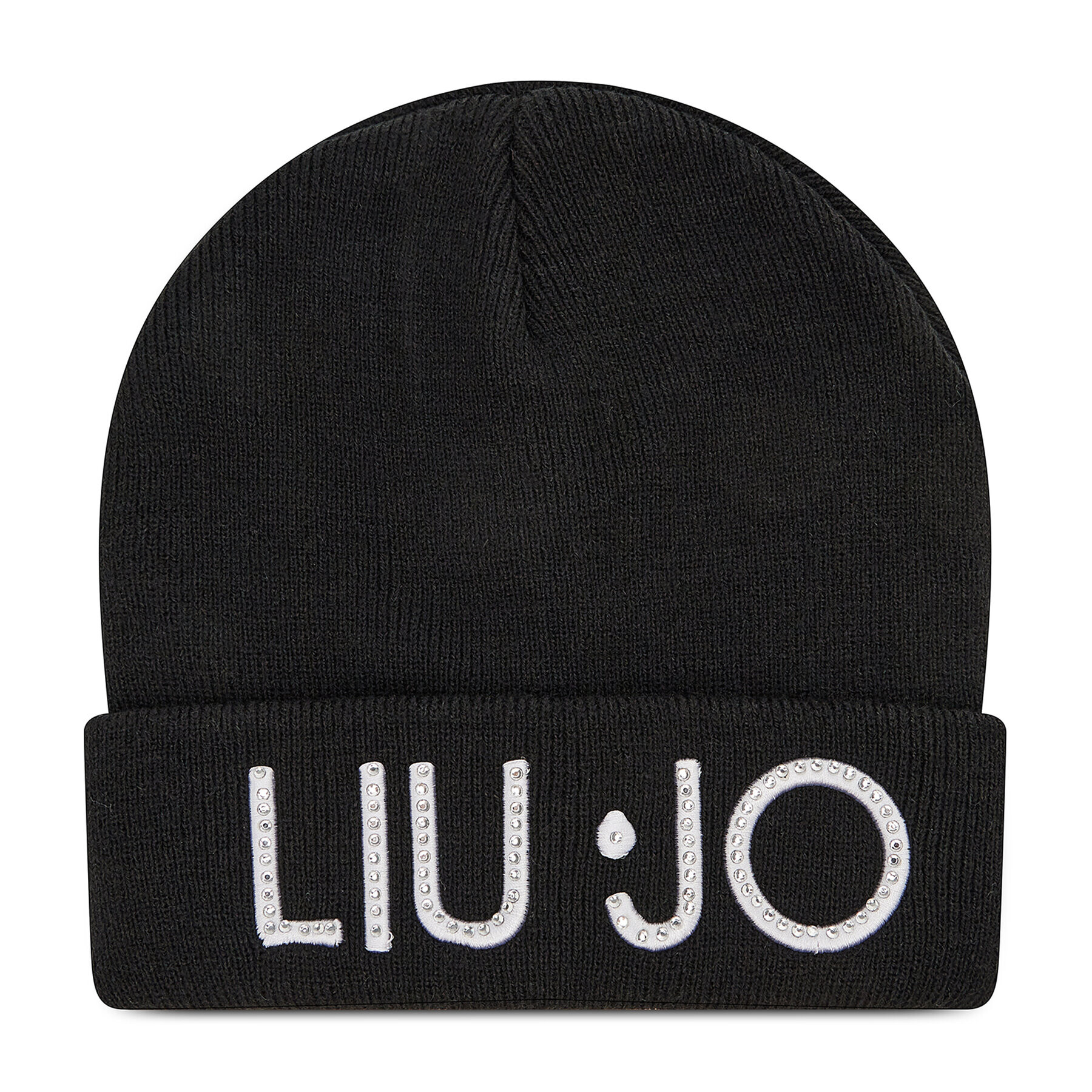Liu Jo Шапка Beanie Logo Strass 2F1001 M0300 Черен - Pepit.bg