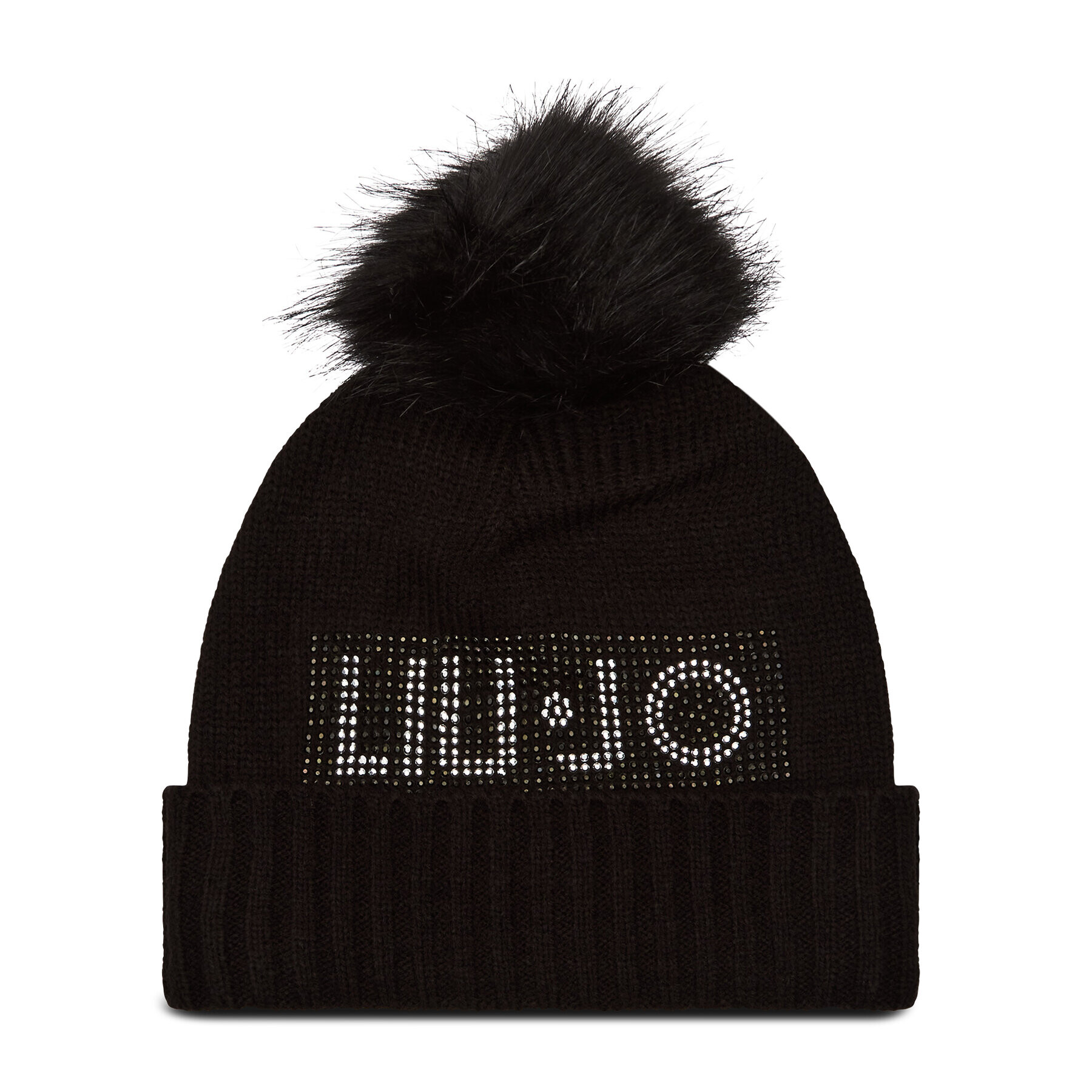 Liu Jo Шапка Cappello Maglia Log TF0202 MA11L Черен - Pepit.bg