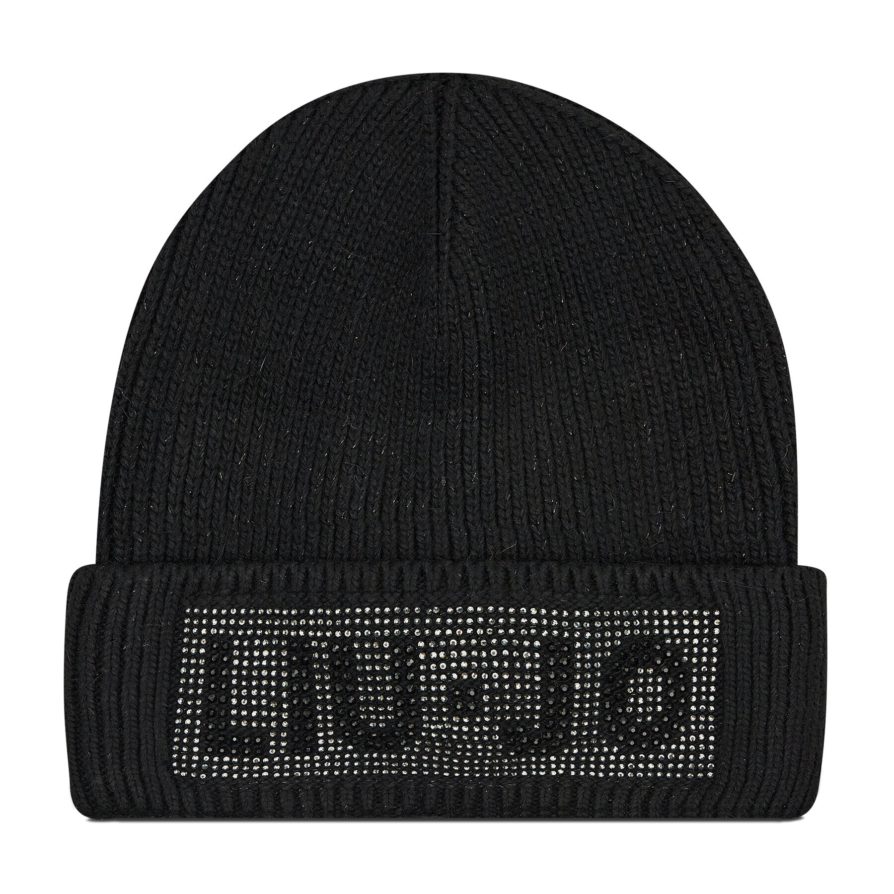 Liu Jo Шапка Cuffia Logo Strass P 3F1013 M0300 Черен - Pepit.bg