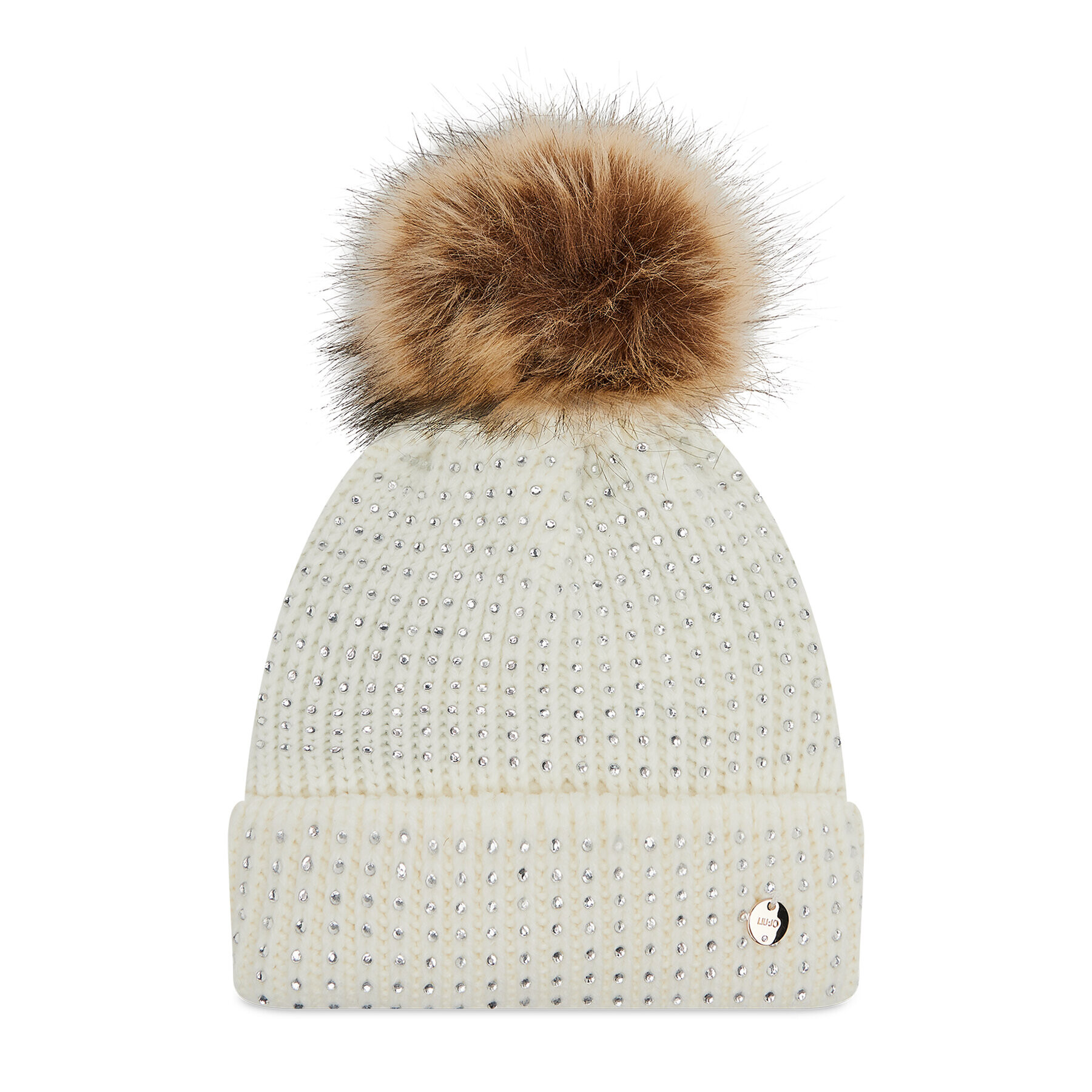 Liu Jo Шапка Cuffia Ponpon Crista 2F1010 M0300 Бял - Pepit.bg