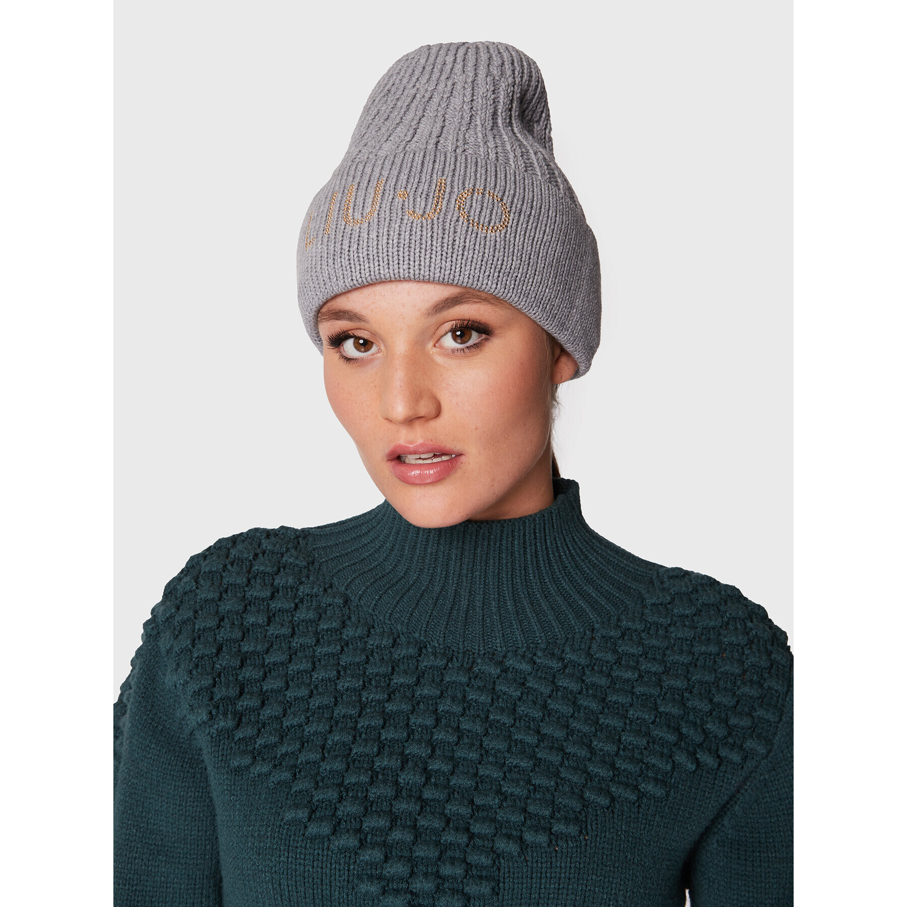Liu Jo Шапка Logo Borchie 3F2102 M0300 Сив - Pepit.bg