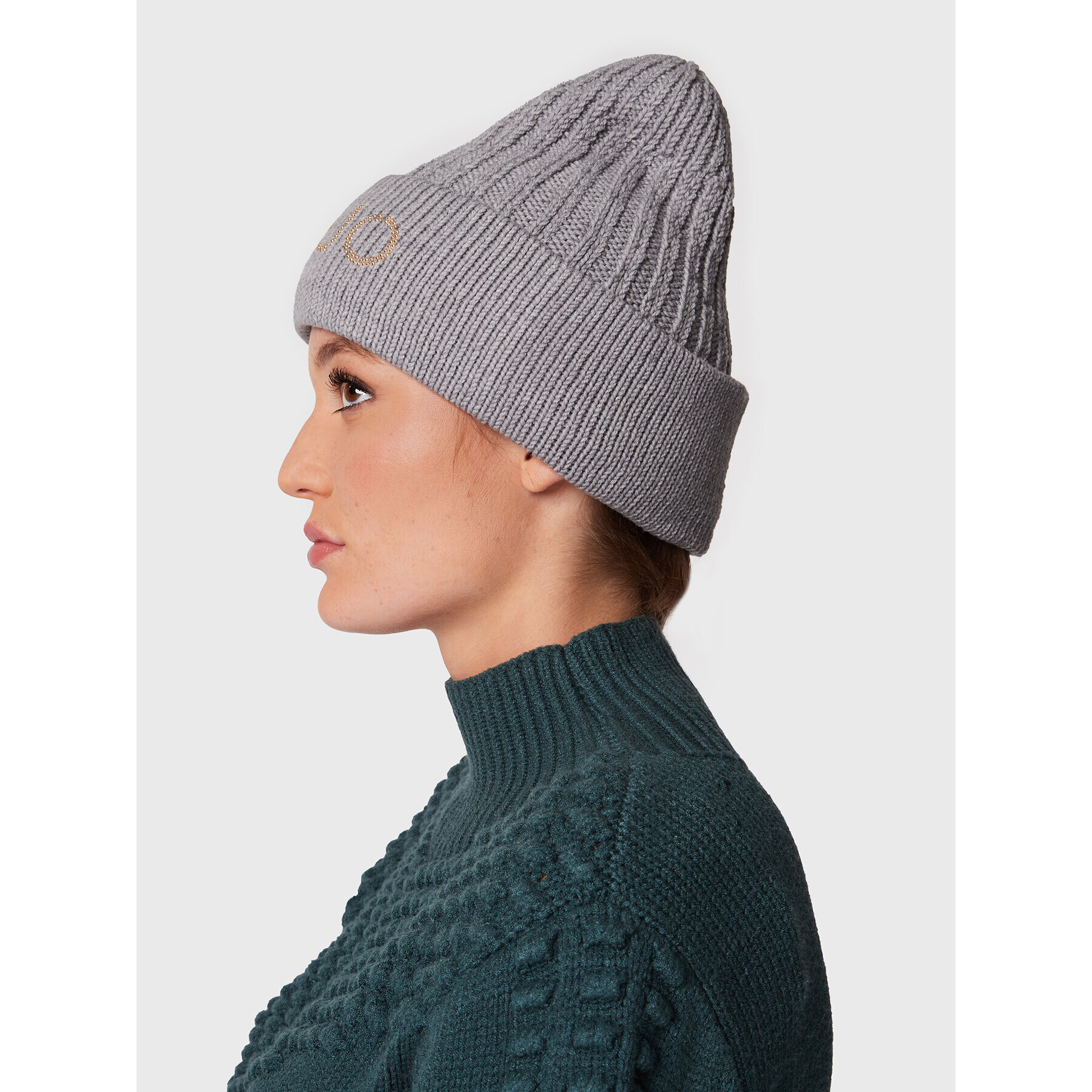 Liu Jo Шапка Logo Borchie 3F2102 M0300 Сив - Pepit.bg