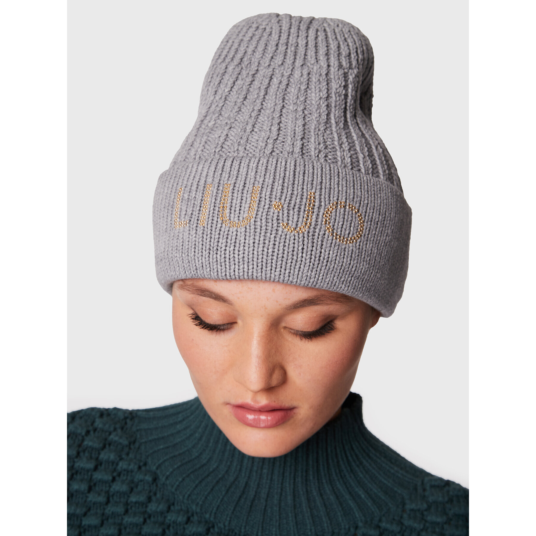 Liu Jo Шапка Logo Borchie 3F2102 M0300 Сив - Pepit.bg