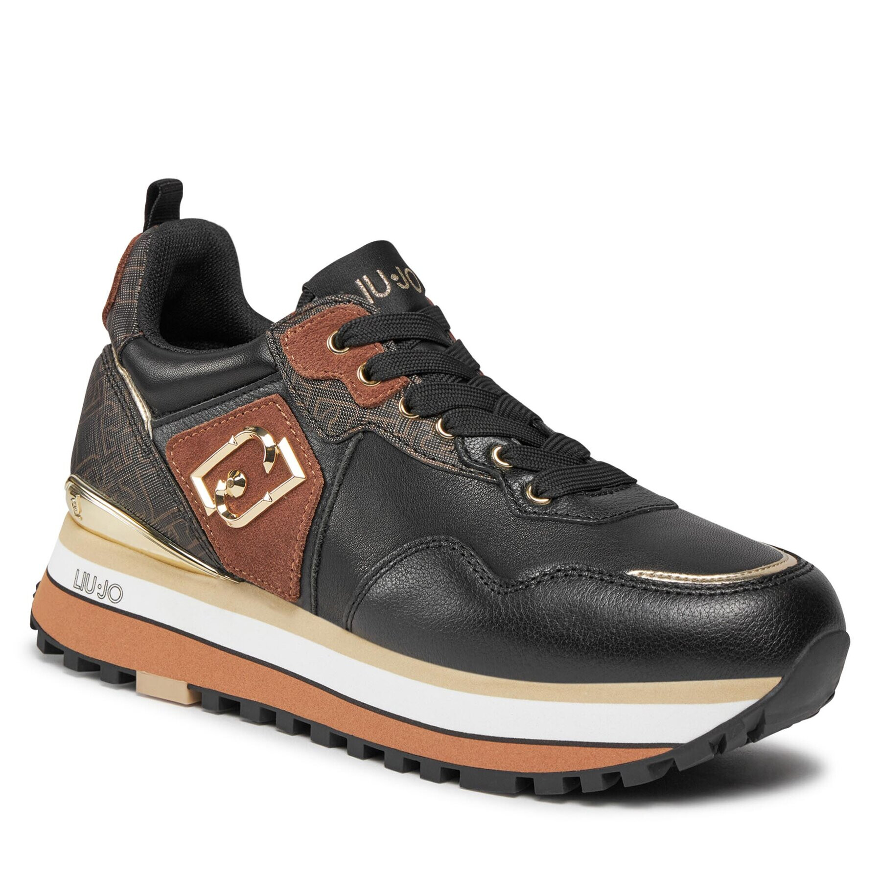 Liu Jo Сникърси Maxi Wonder 01 BF3003 PX393 Черен - Pepit.bg