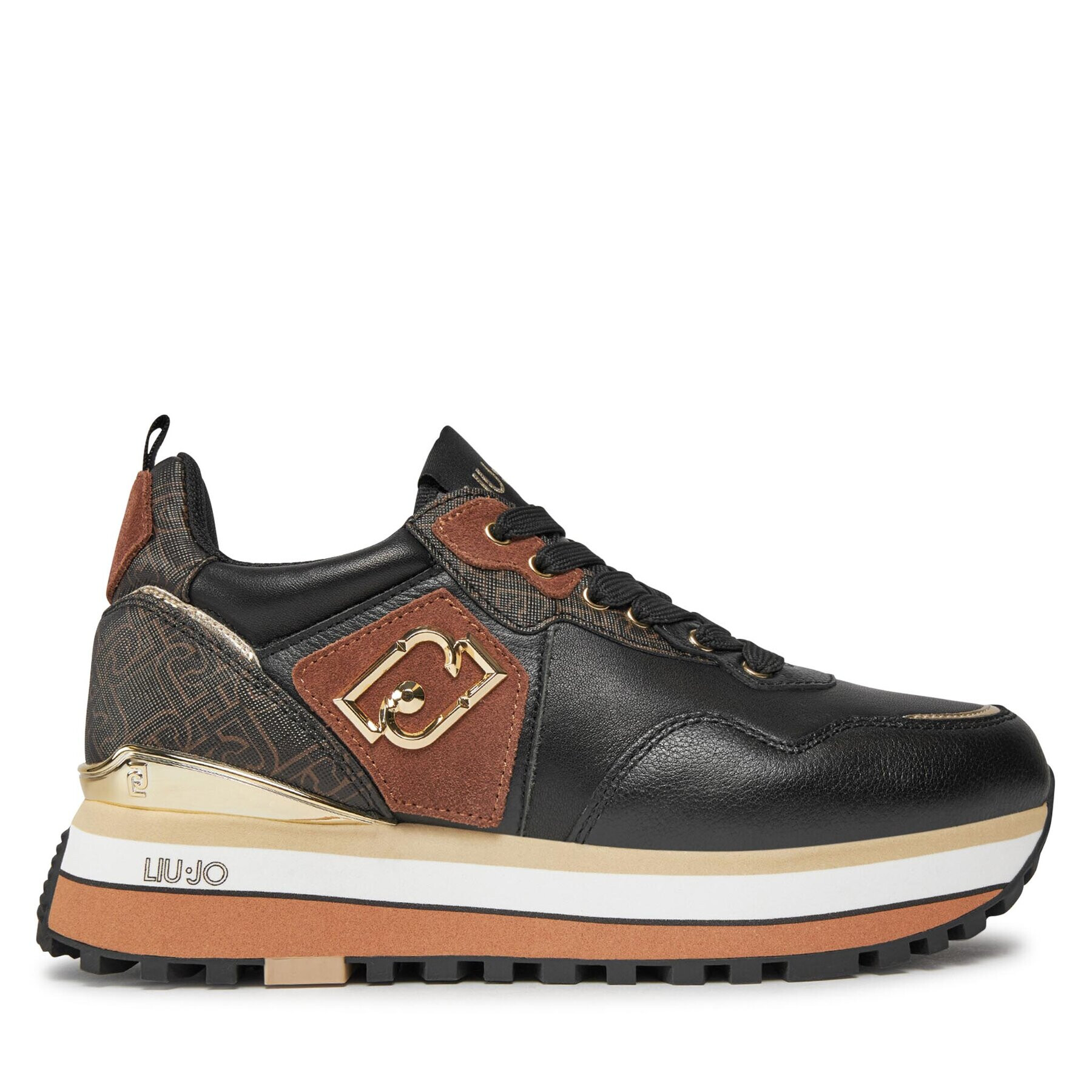 Liu Jo Сникърси Maxi Wonder 01 BF3003 PX393 Черен - Pepit.bg