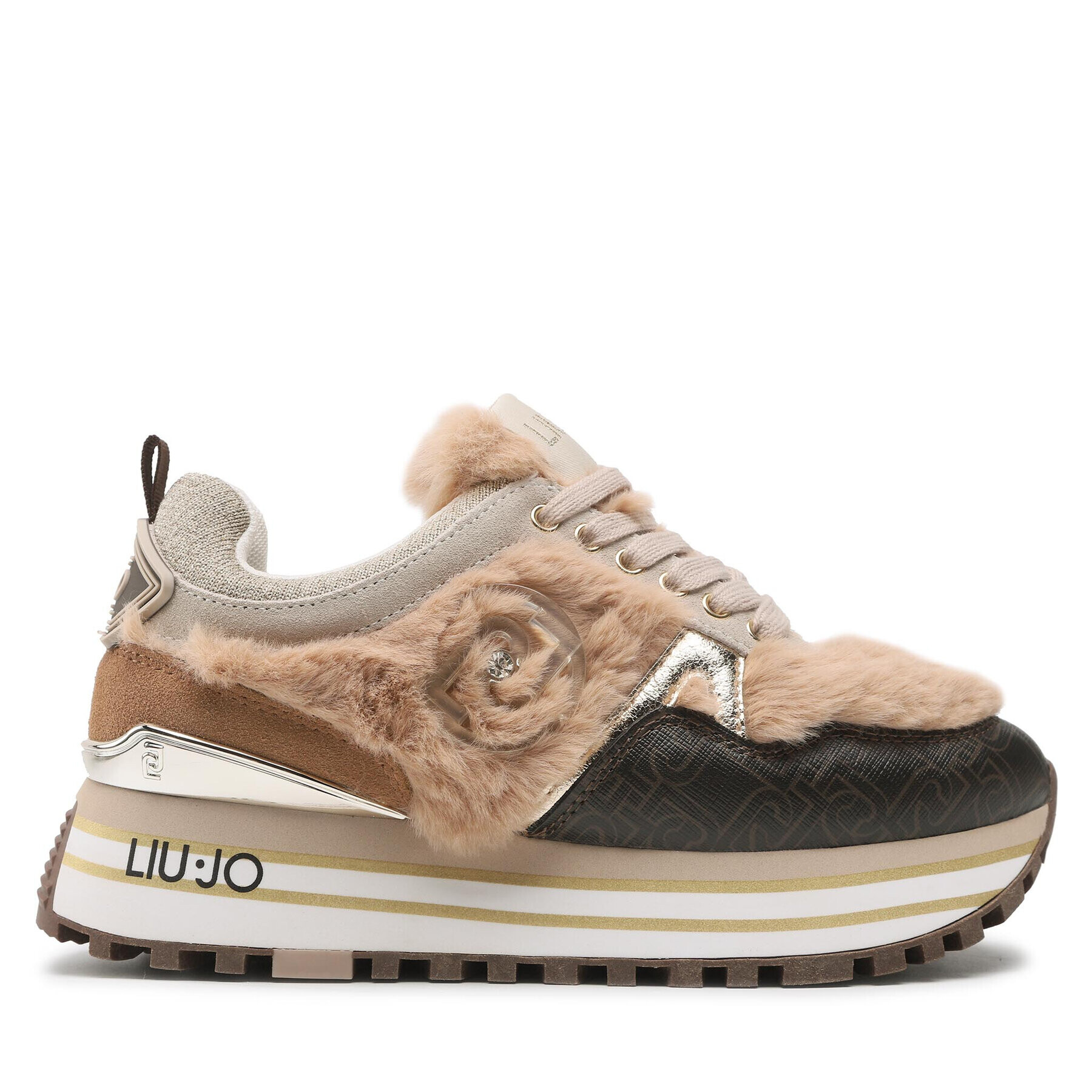 Liu Jo Сникърси Maxi Wonder 48 BF2113 PX301 Бежов - Pepit.bg