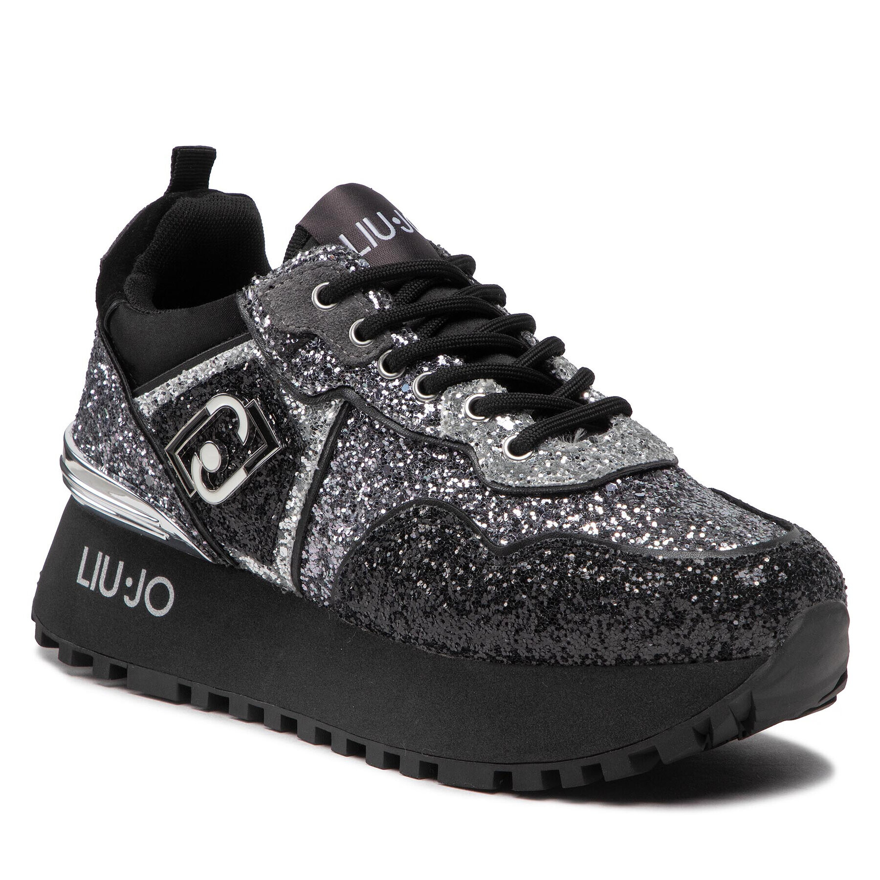 Liu Jo Сникърси Maxi Wonder Glitter 24 BF2103 TX007 Сребрист - Pepit.bg