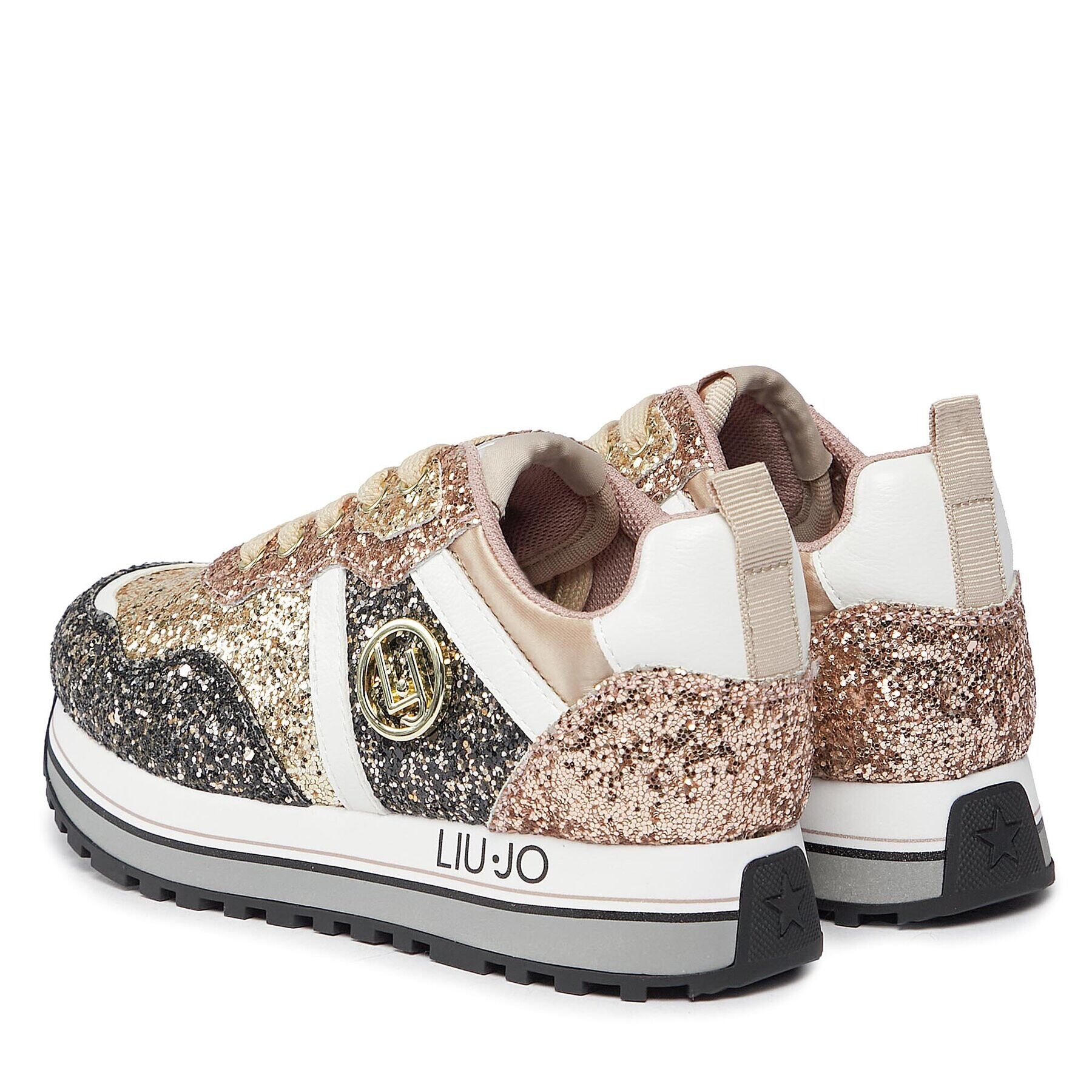 Liu Jo Сникърси Maxi Wonder Glitter 4F3301 TX007 S Златист - Pepit.bg