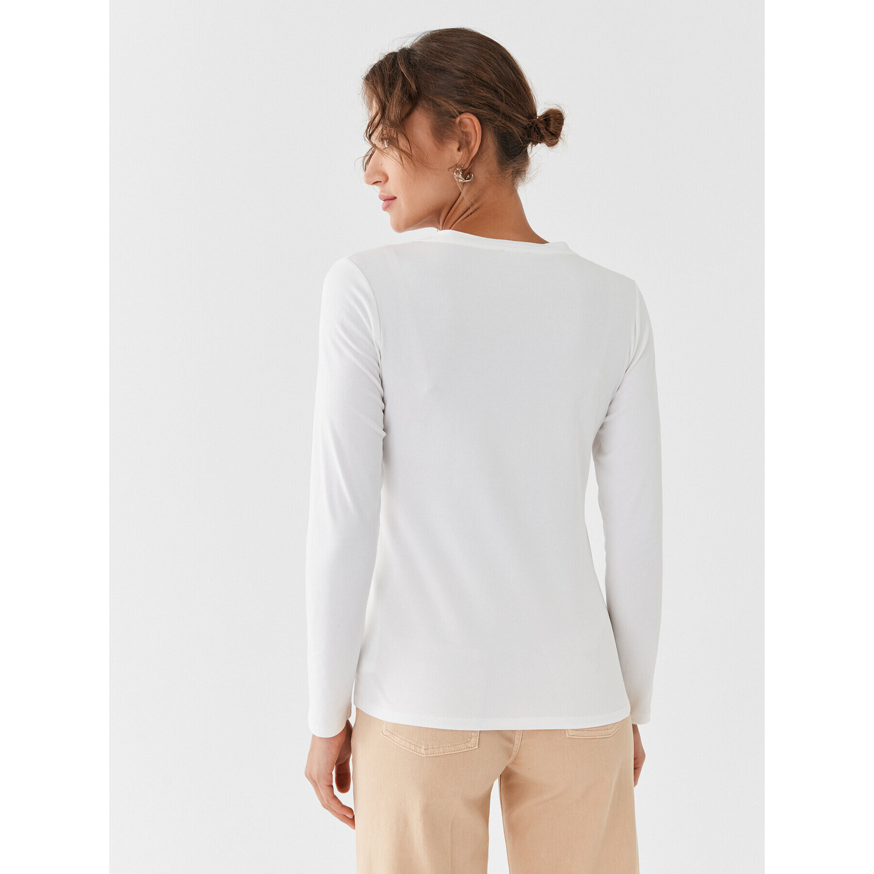 Liu Jo Sport Блуза TF3285 J0088 Екрю Regular Fit - Pepit.bg