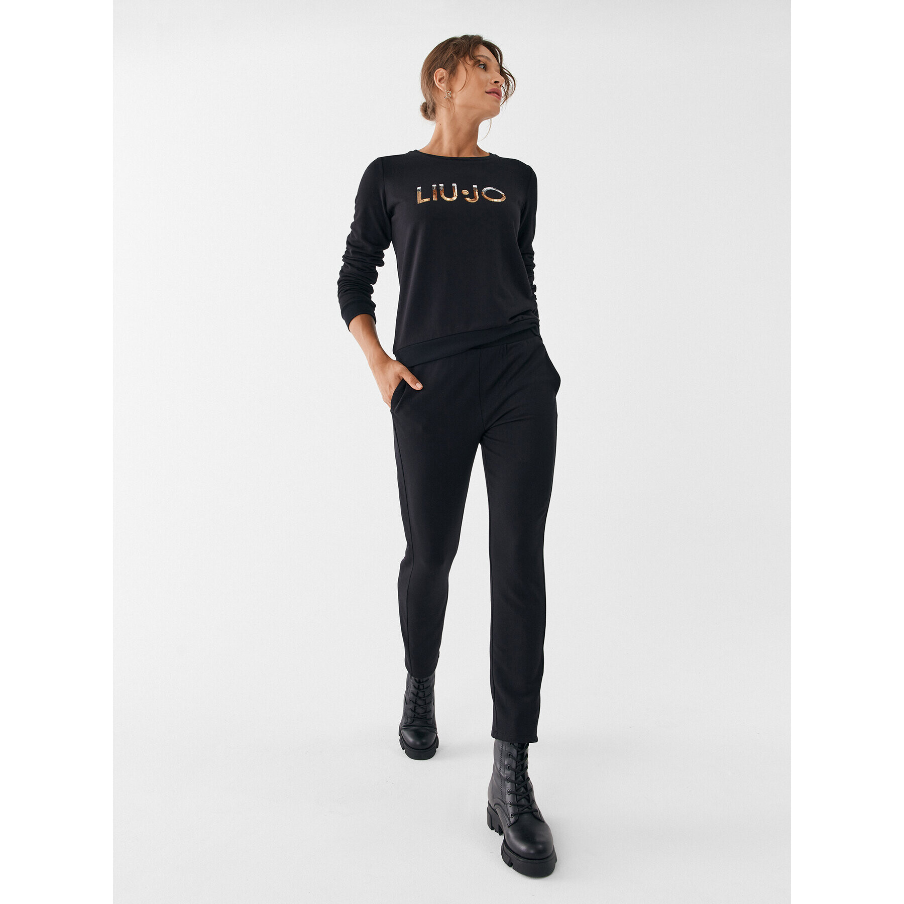 Liu Jo Sport Долнище анцуг TF3076 FS576 Черен Regular Fit - Pepit.bg