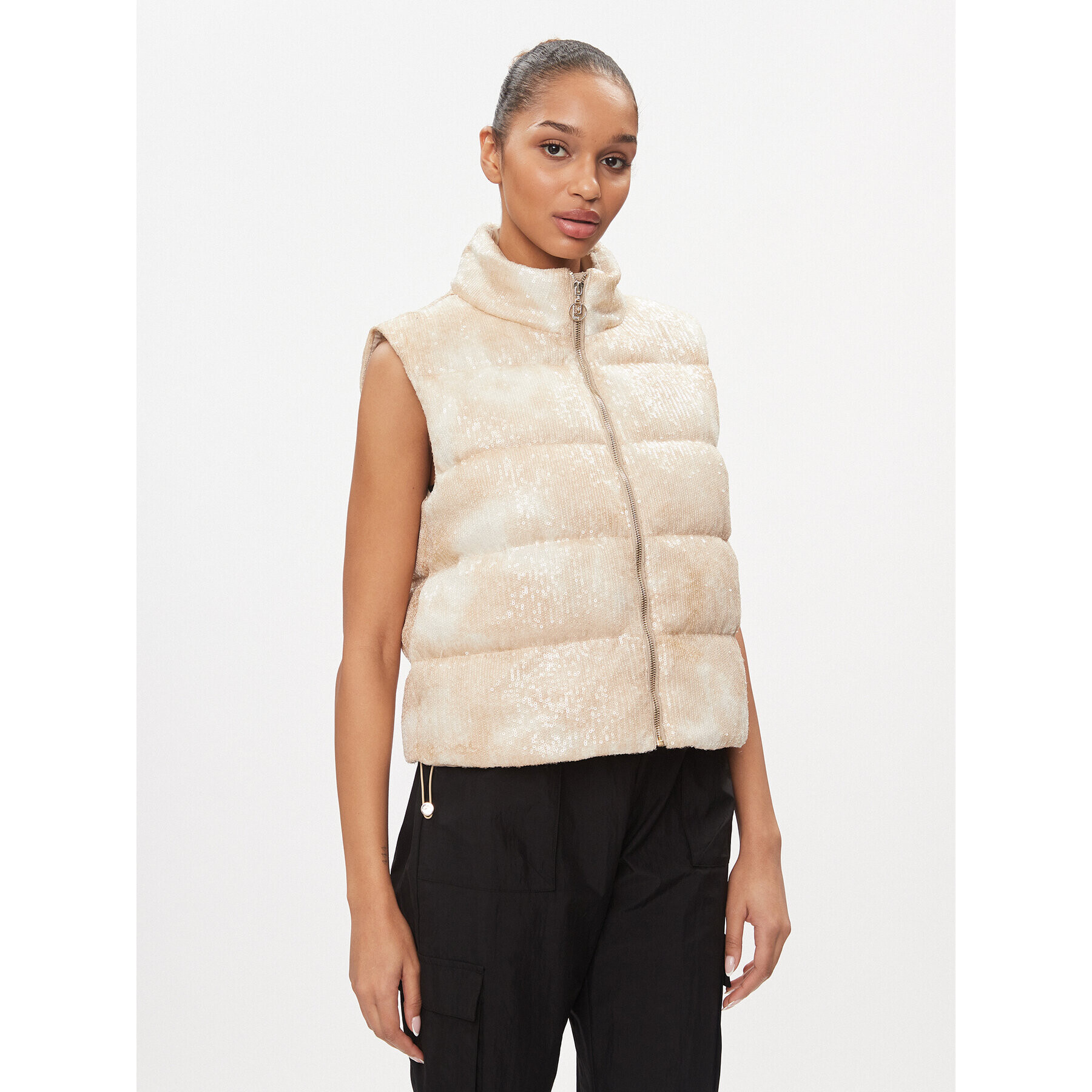 Liu Jo Sport Елек TA4061 J4623 Бежов Regular Fit - Pepit.bg