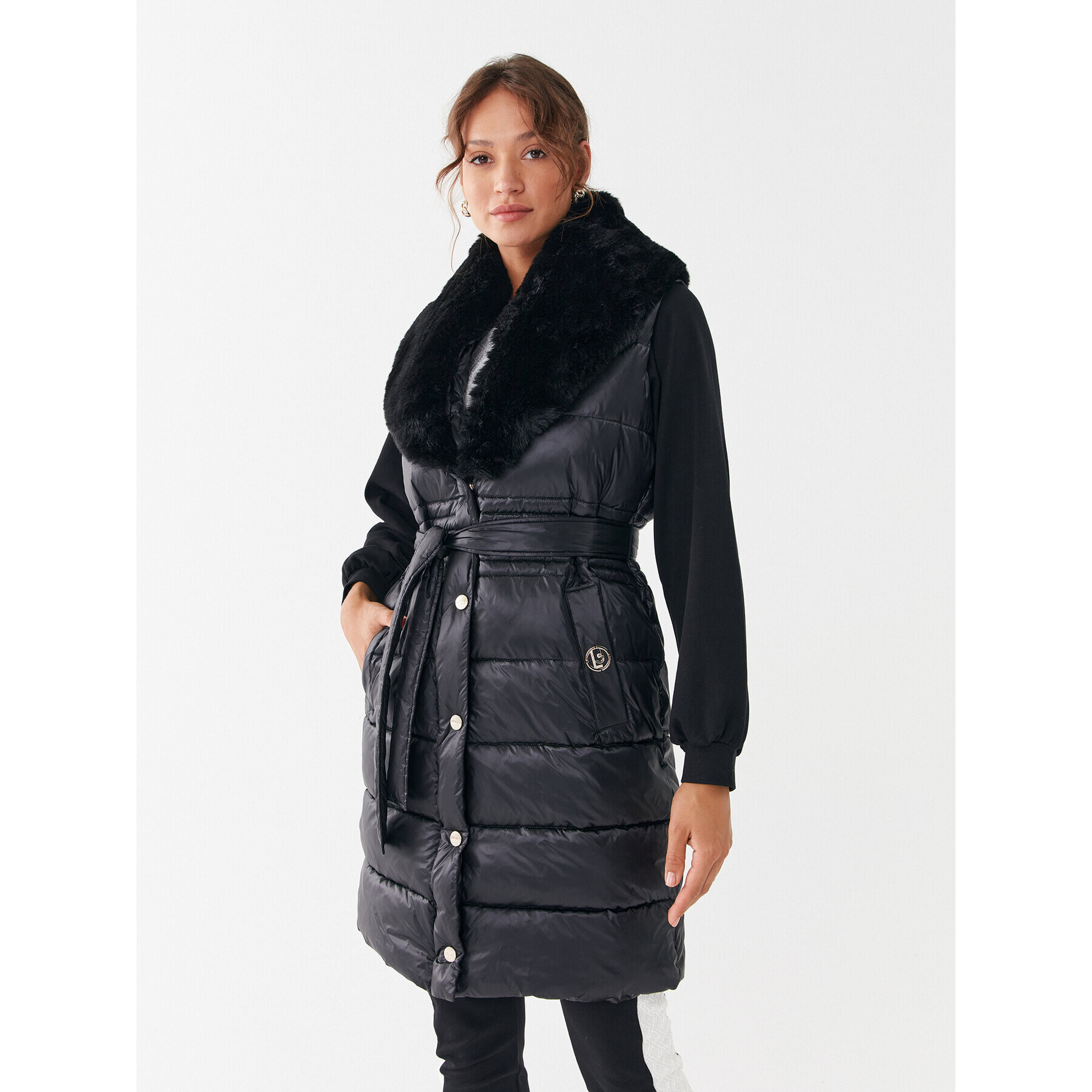 Liu Jo Sport Елек TF3003 T3549 Черен Regular Fit - Pepit.bg