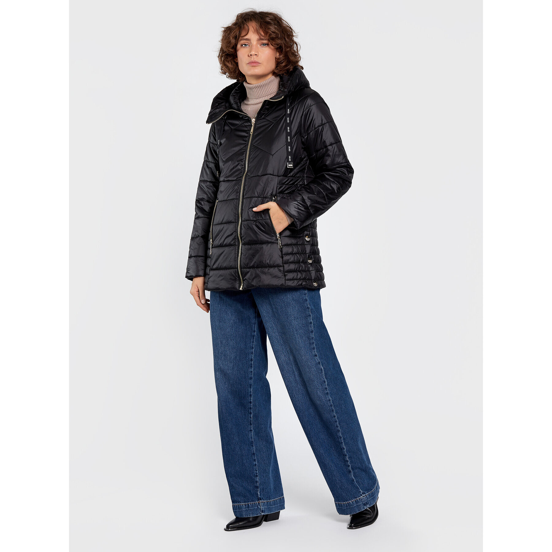 Liu Jo Sport Пухено яке TF2182 T8782 Черен Regular Fit - Pepit.bg