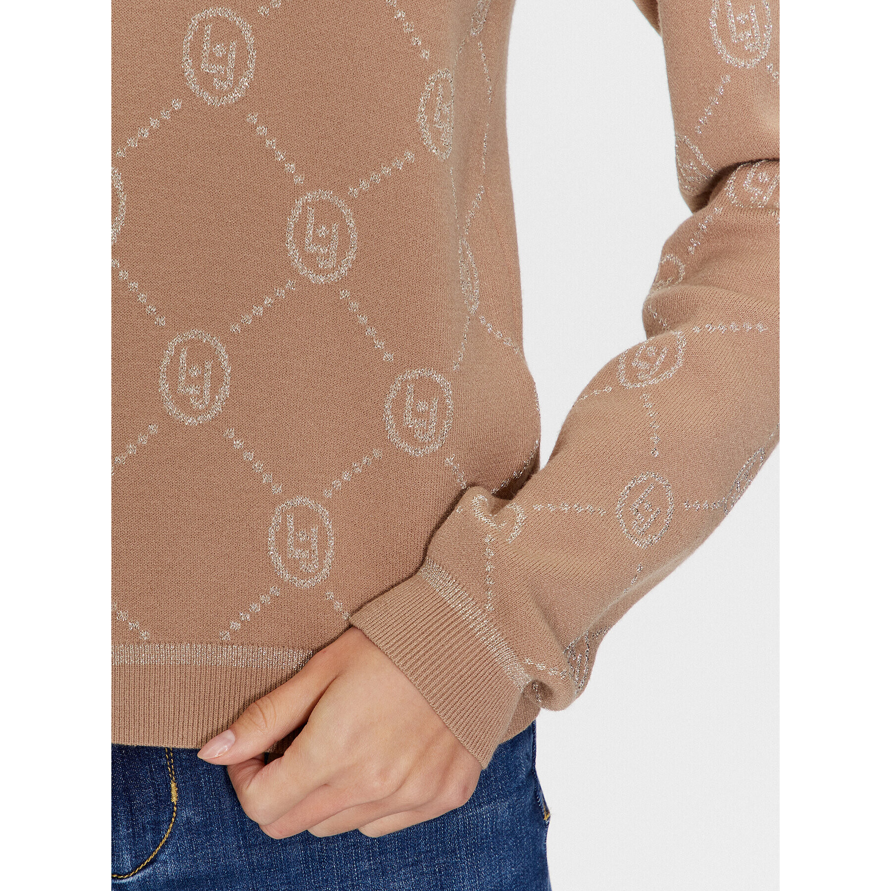 Liu Jo Sport Пуловер TF3196 MA63L Бежов Regular Fit - Pepit.bg
