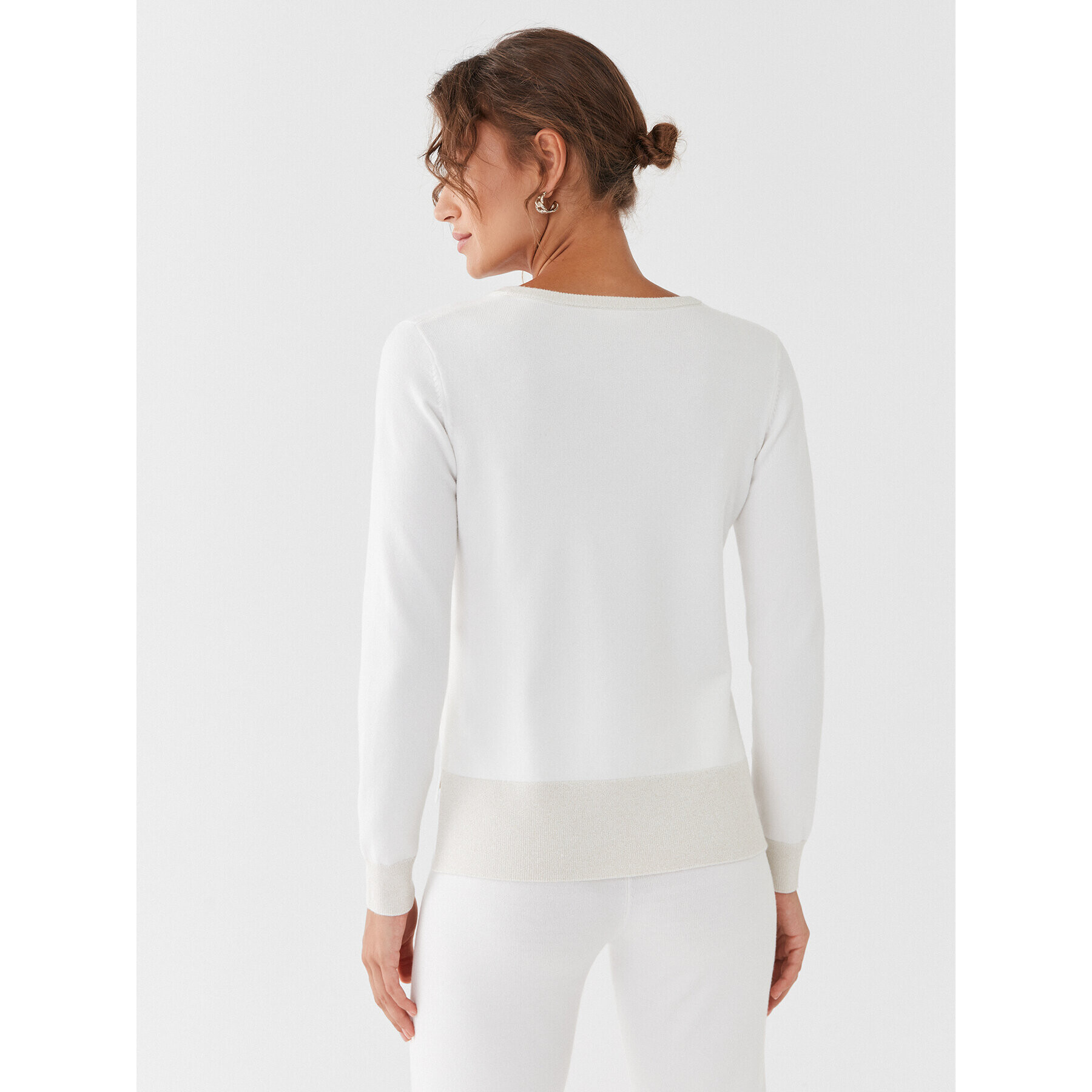 Liu Jo Sport Пуловер TF3203 MA63M Екрю Regular Fit - Pepit.bg