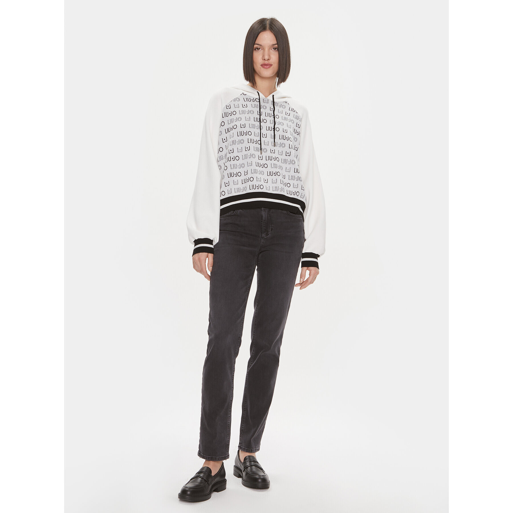 Liu Jo Sport Пуловер TF3209 MA63L Бял Regular Fit - Pepit.bg