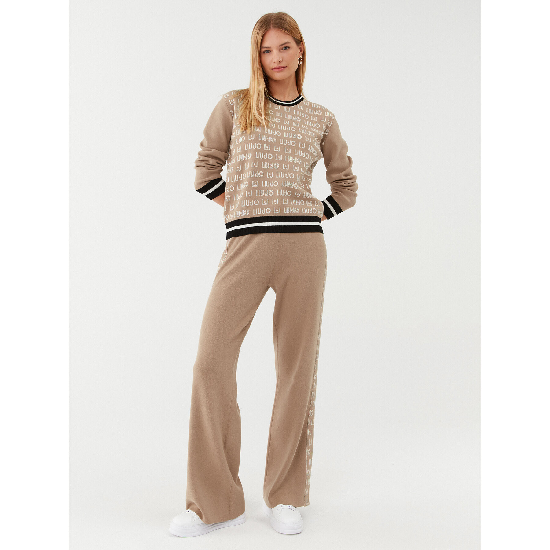 Liu Jo Sport Пуловер TF3210 MA63L Бежов Regular Fit - Pepit.bg