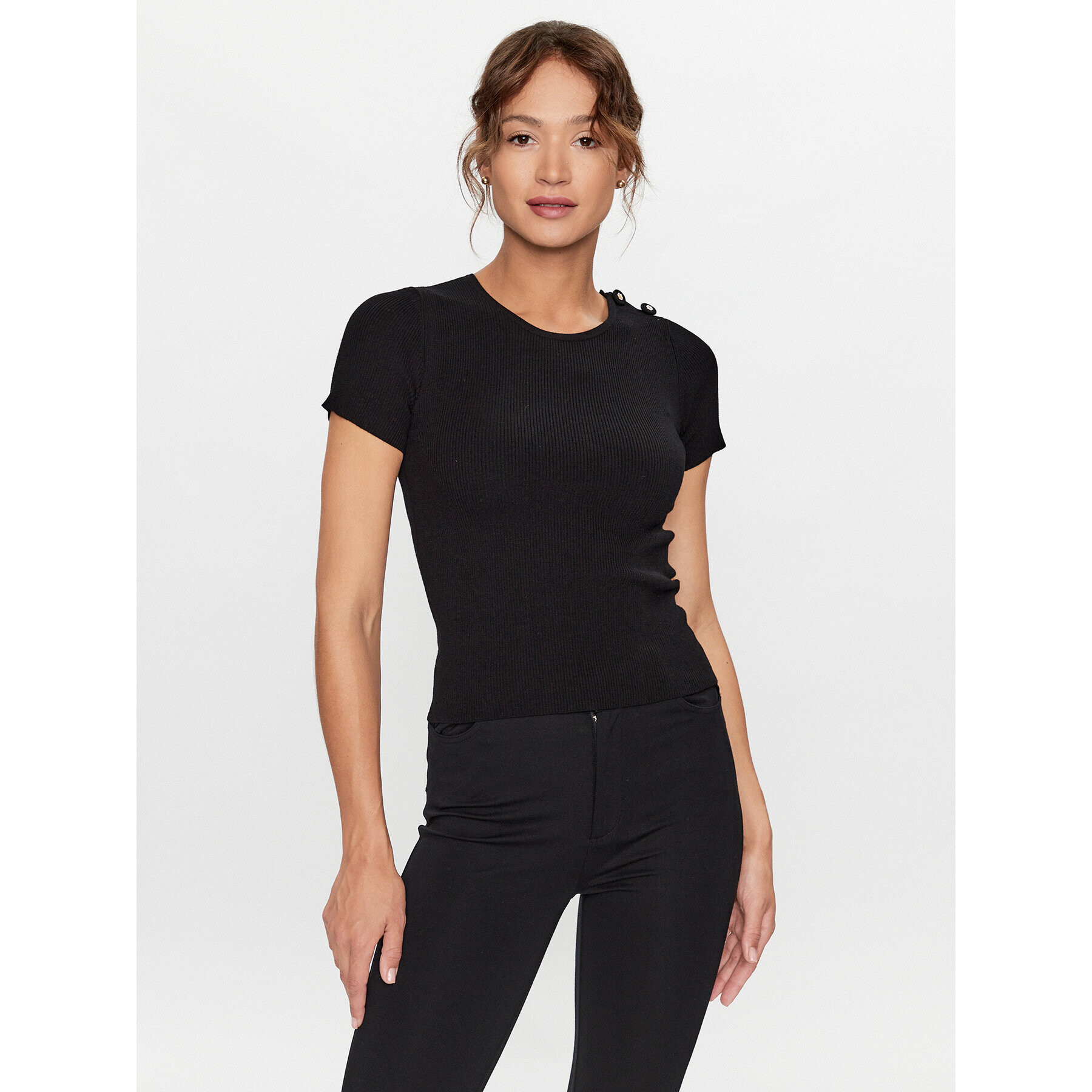 Liu Jo Sport Тишърт CF3204 MS99E Черен Slim Leg - Pepit.bg