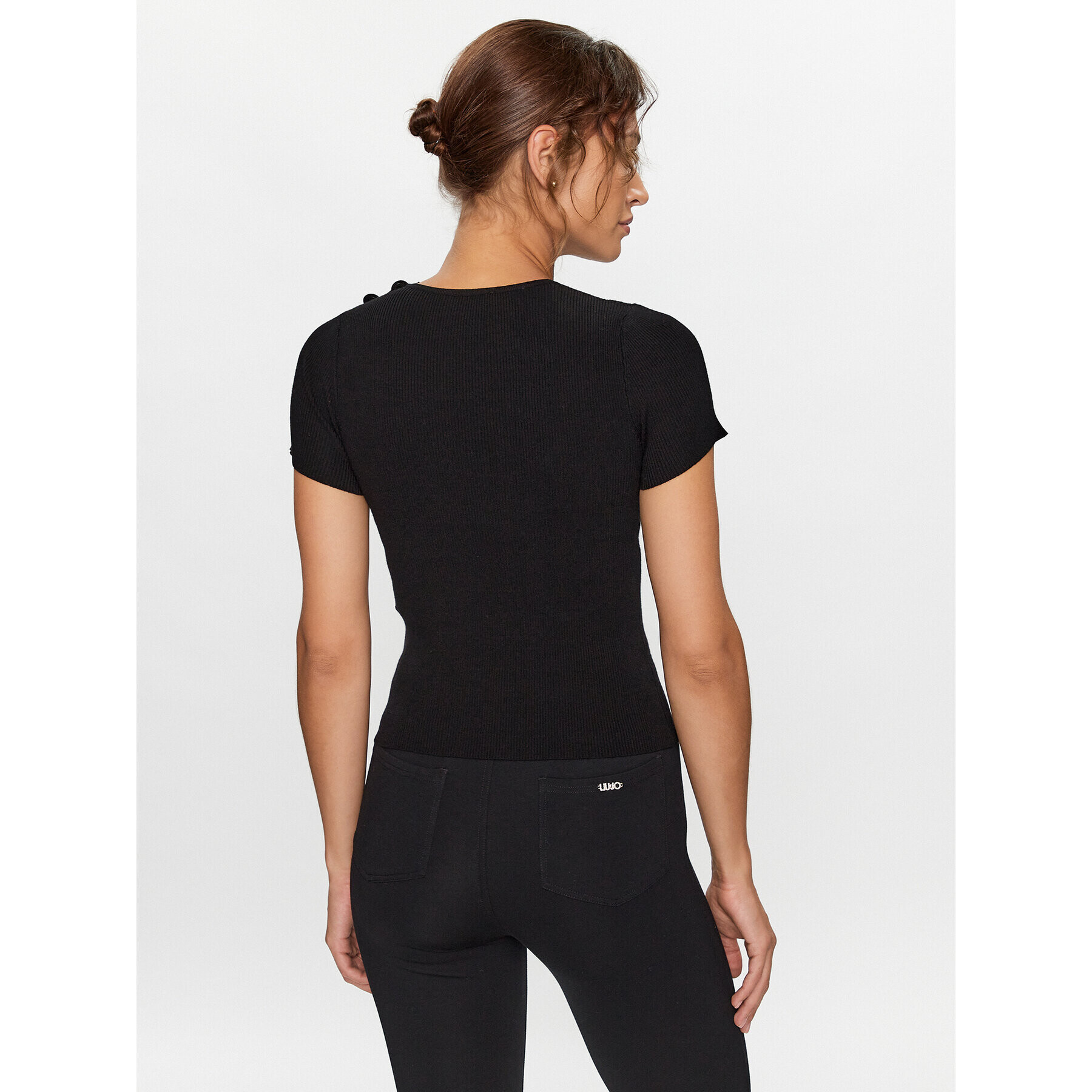 Liu Jo Sport Тишърт CF3204 MS99E Черен Slim Leg - Pepit.bg